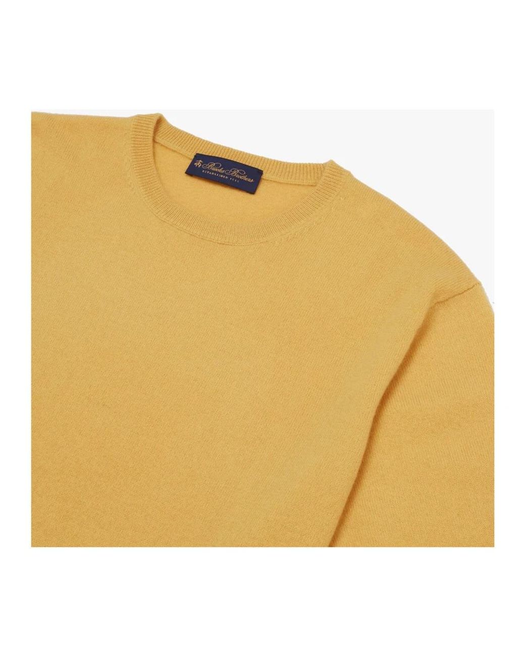Brooks Brothers Yellow Cashmere Knitwear for men