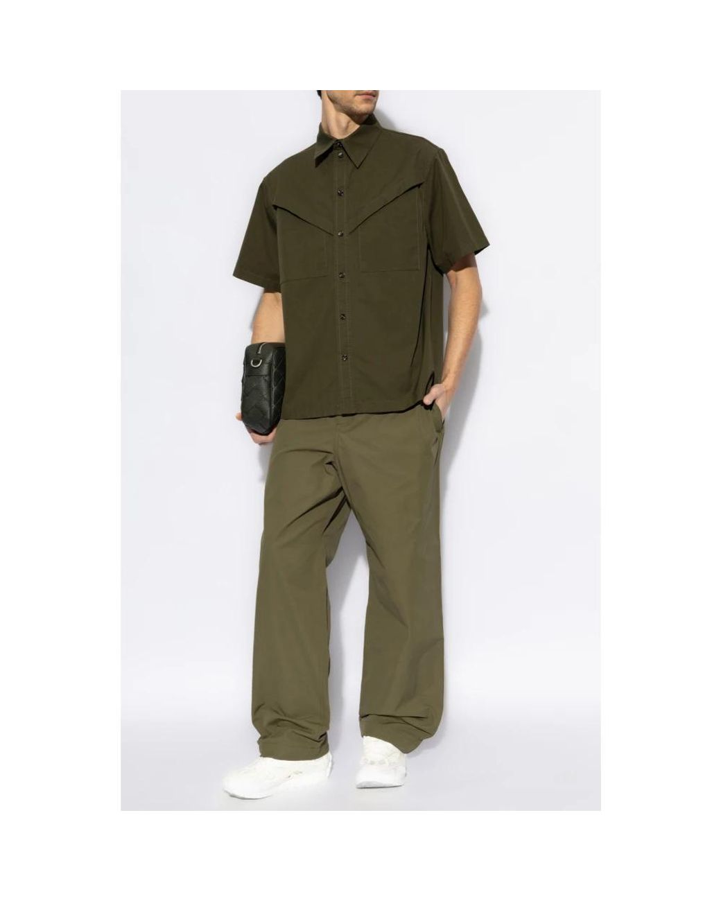 Bottega Veneta Green Short-Sleeve Shirt for men