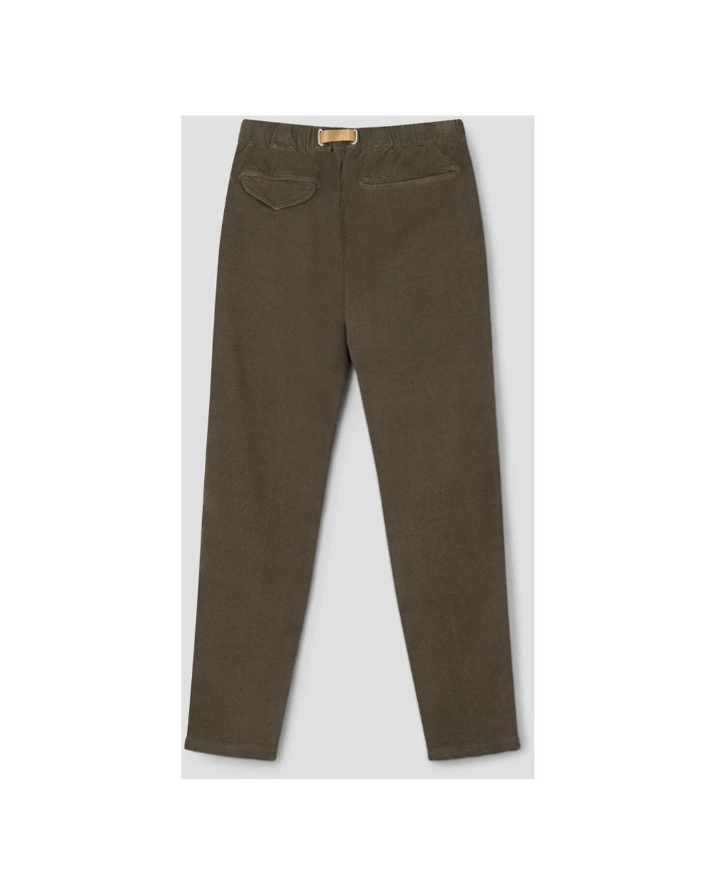 White Sand Green Slim-Fit Trousers for men