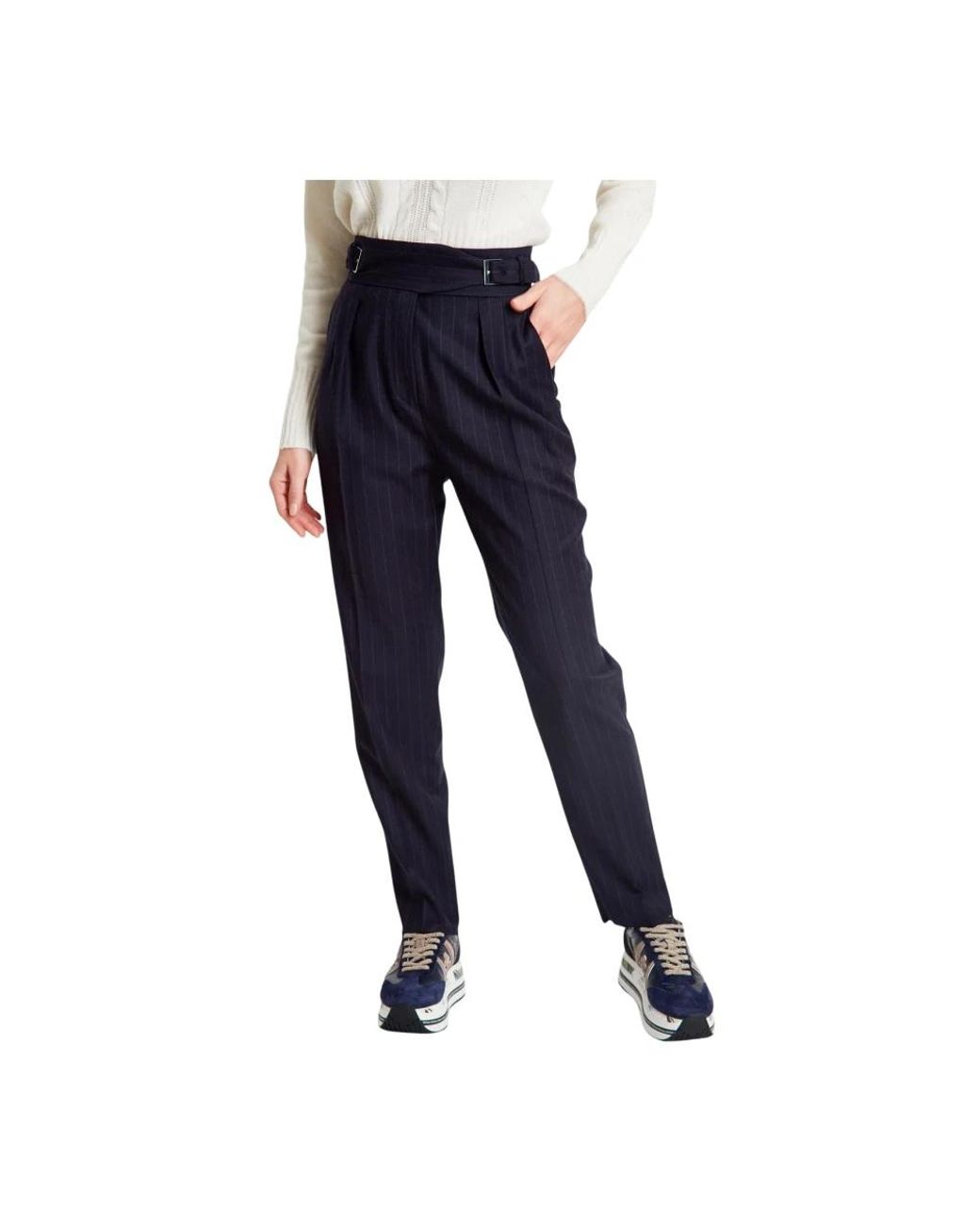 Max Mara Blue Tapered Trousers