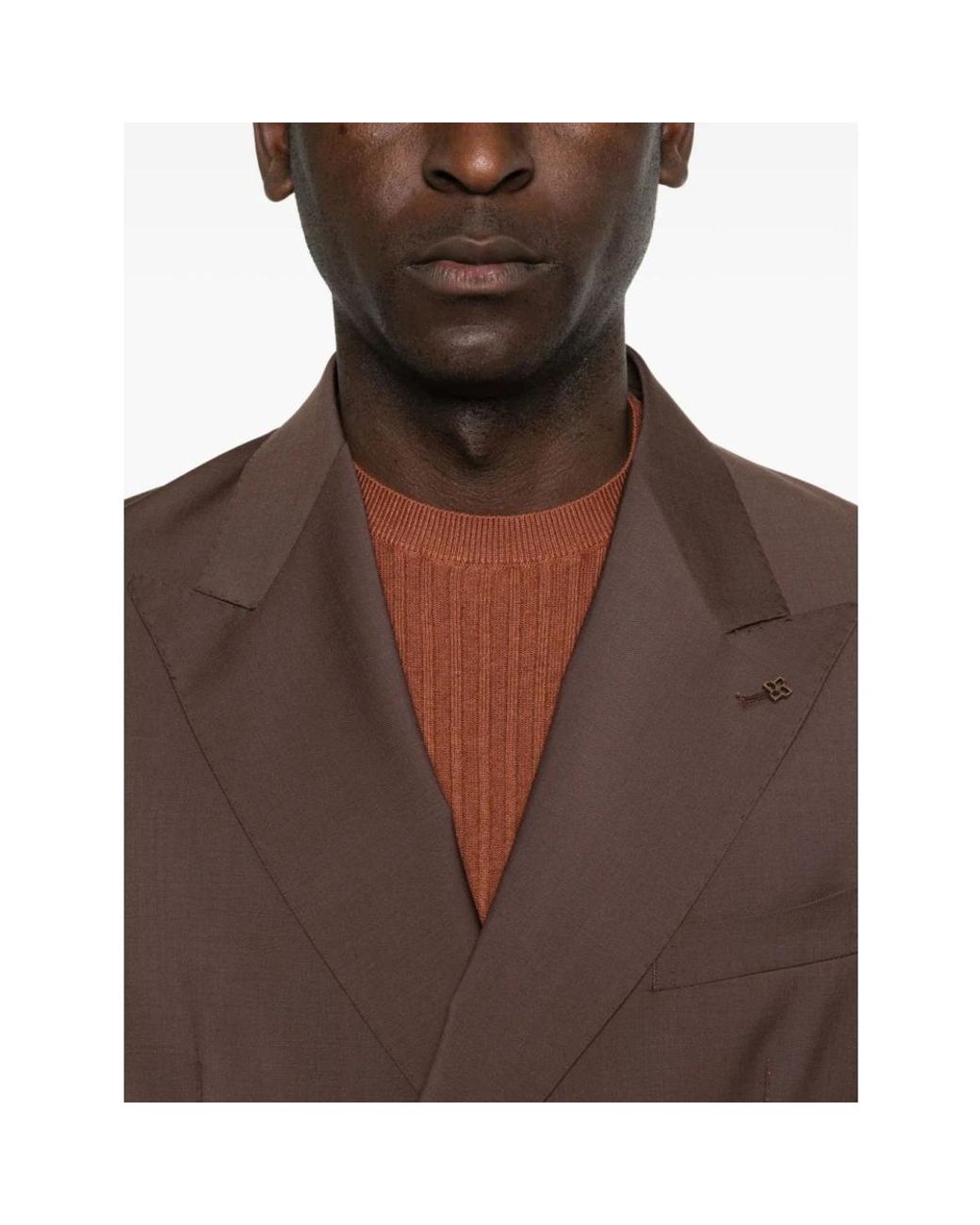 Tagliatore Zweireihiger Blazer in Brown für Herren