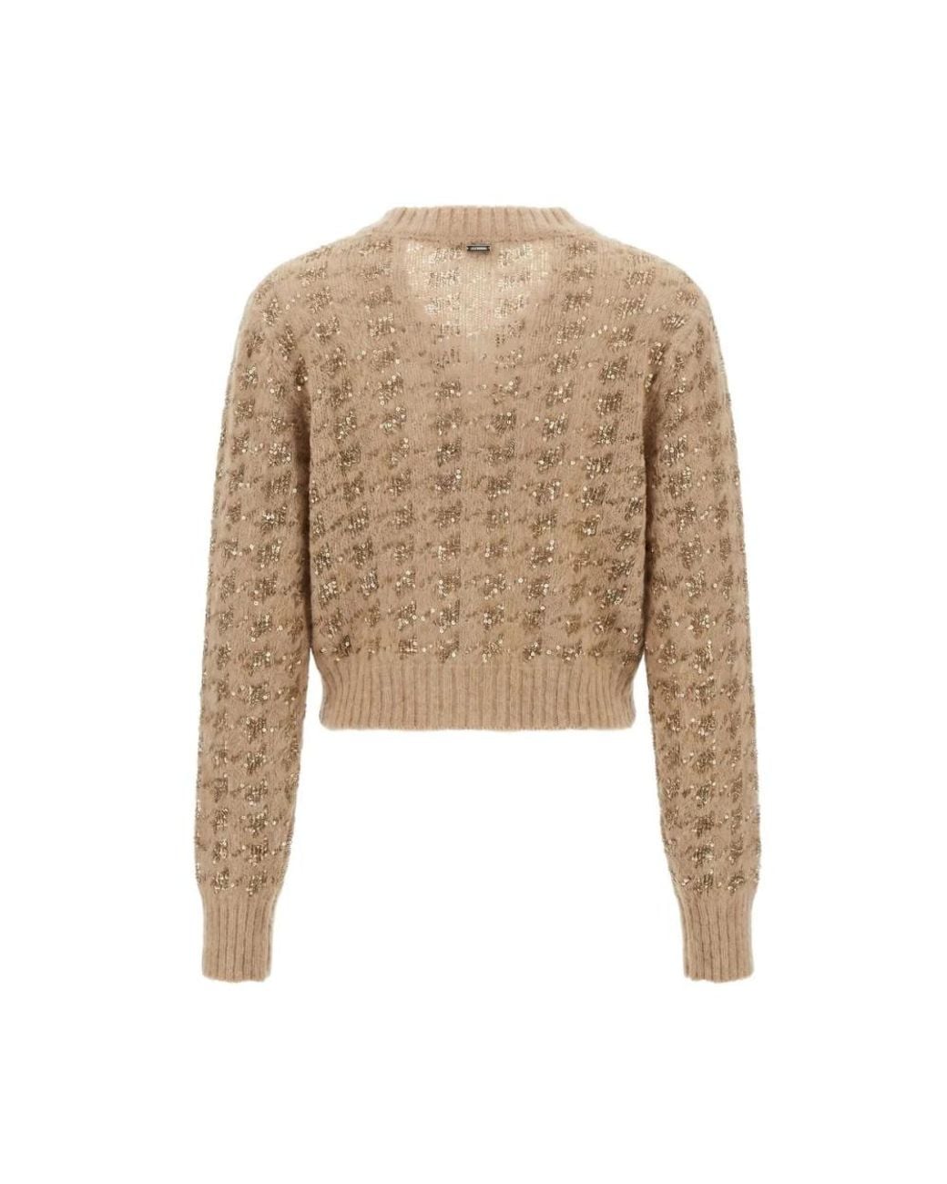 Twinset Natural Round-Neck Knitwear