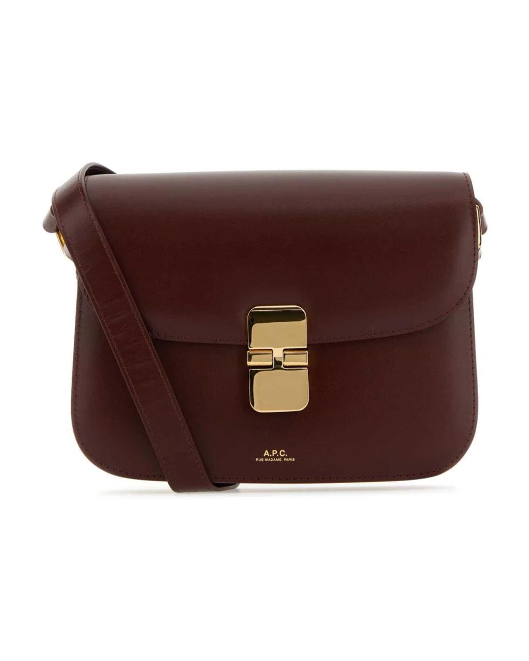 A.P.C. Tassen ,Rood ,Leer Schoudertassen in het Brown