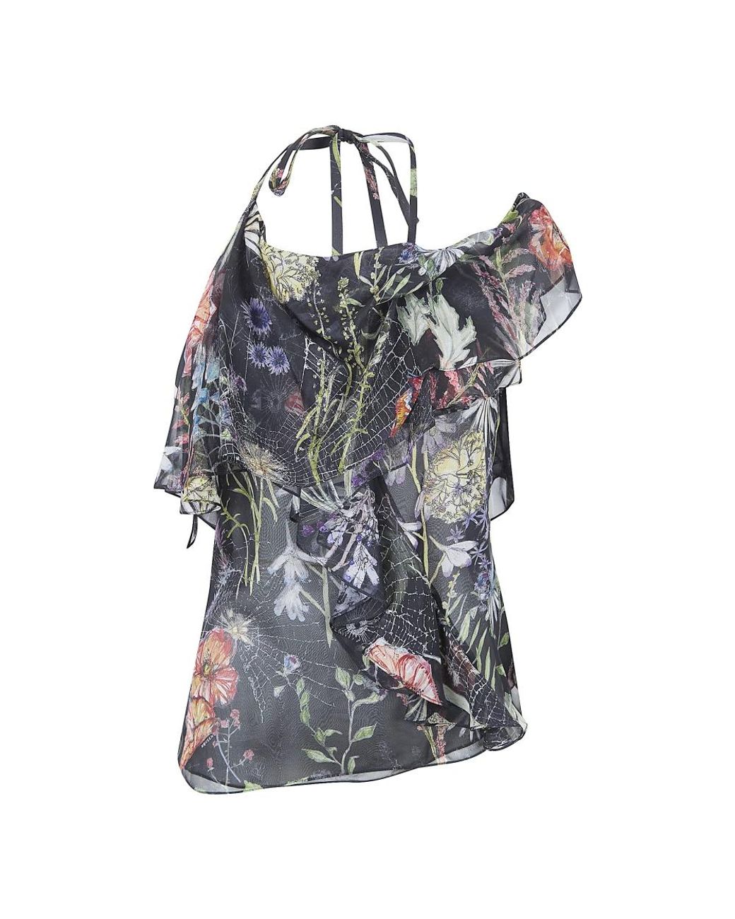 McQueen Blue Sleeveless Tops