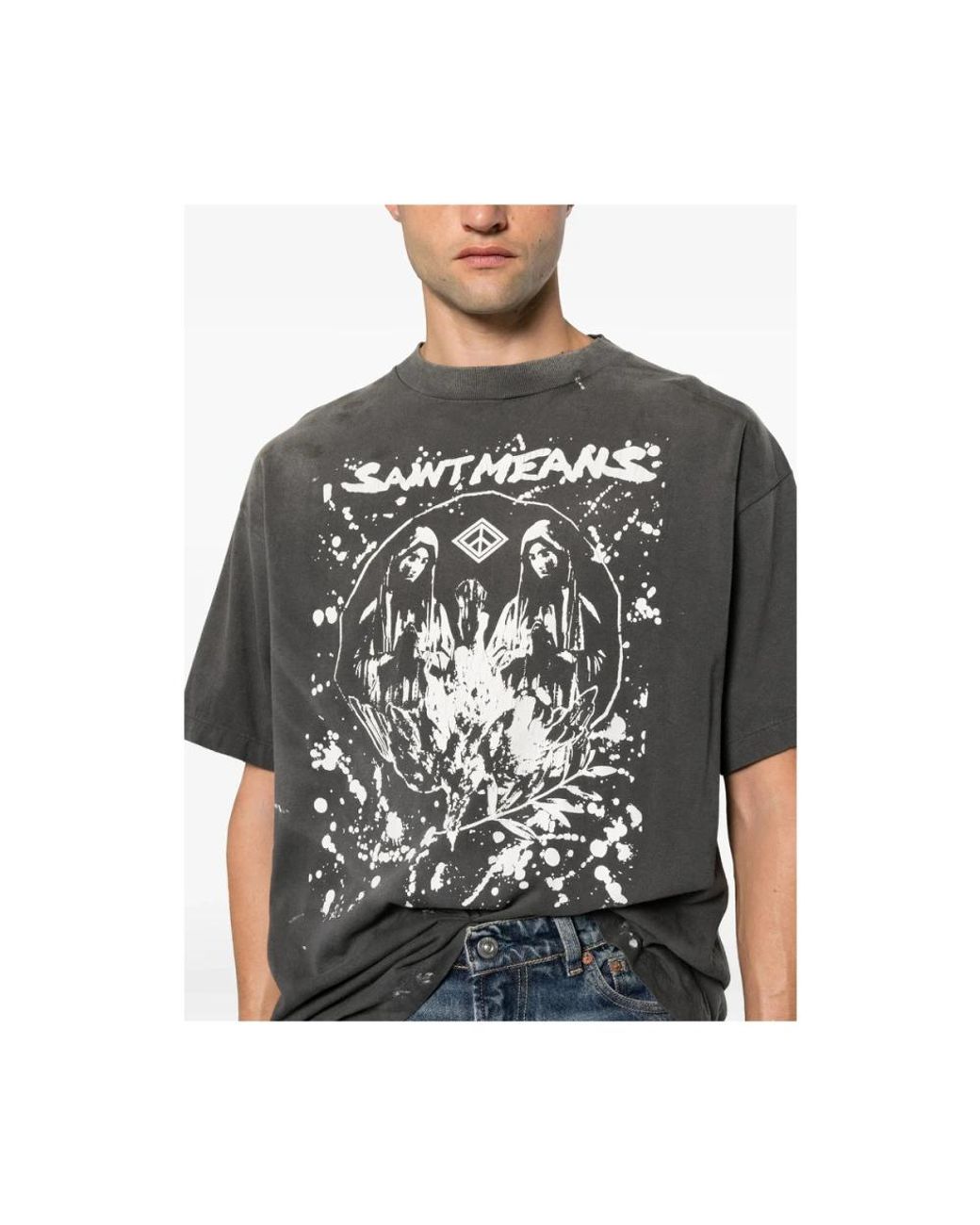 SAINT Mxxxxxx Gray T-Shirts for men