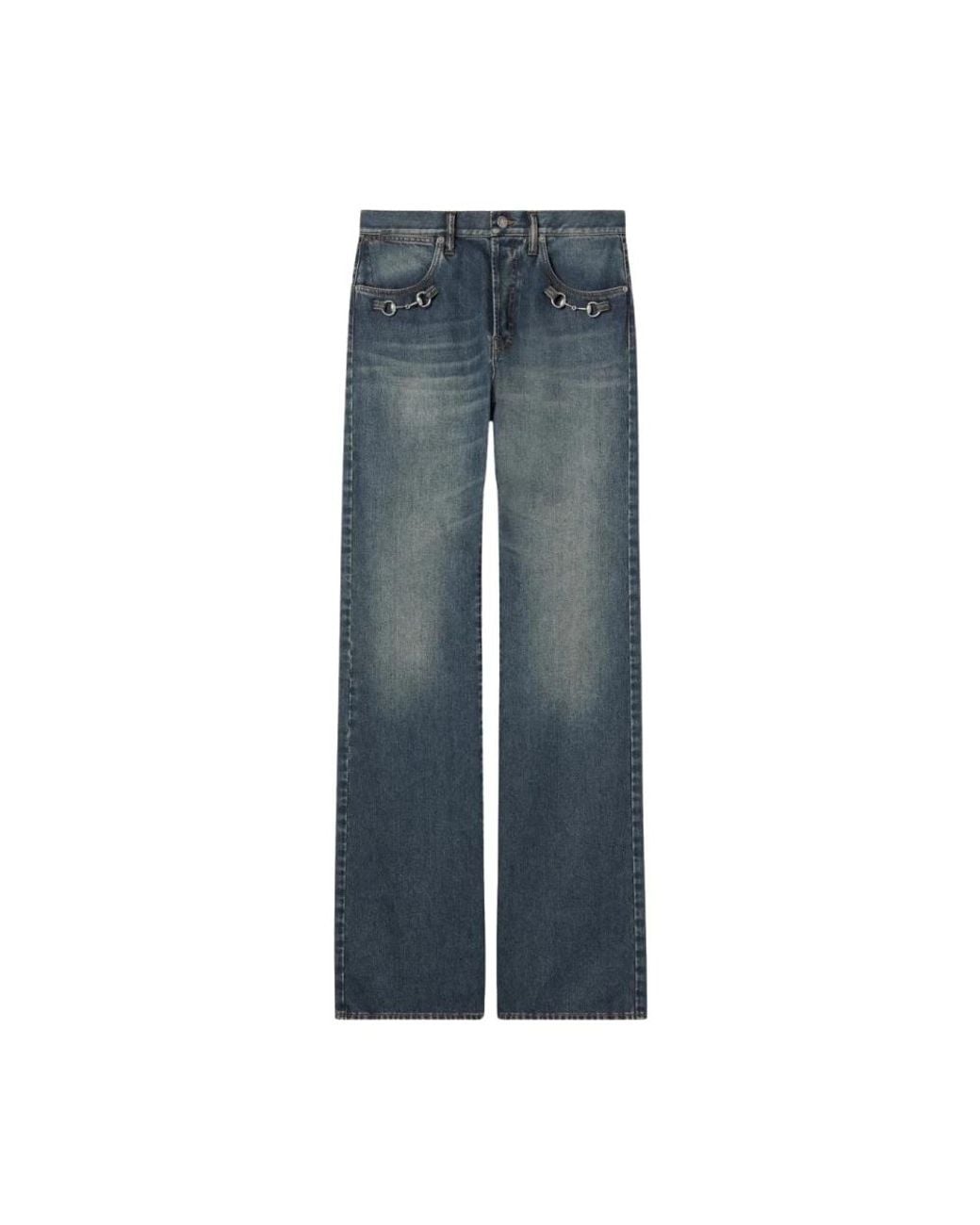 Gucci Blue Straight Fit Jeans for men