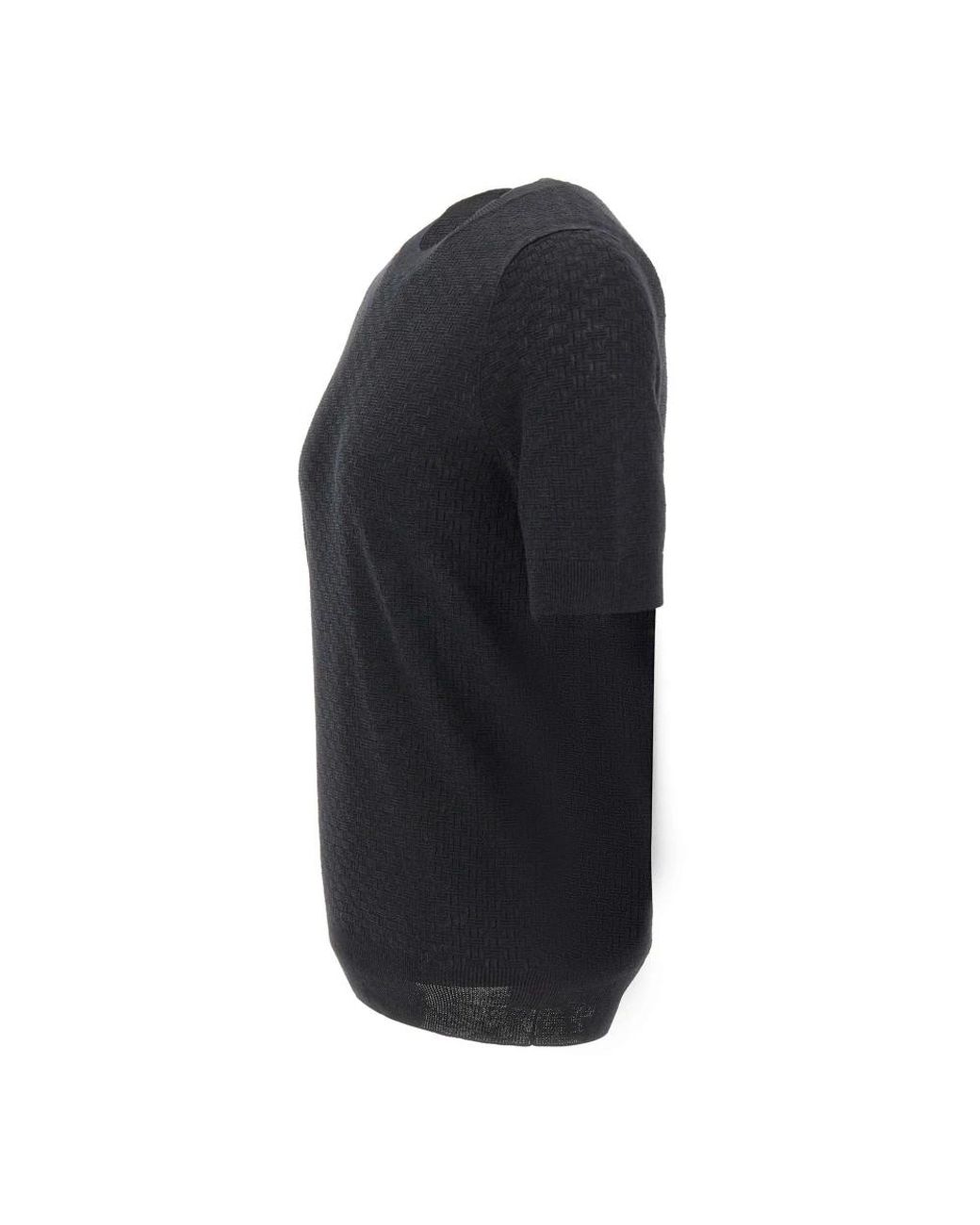 Gran Sasso Black Round-Neck Knitwear for men