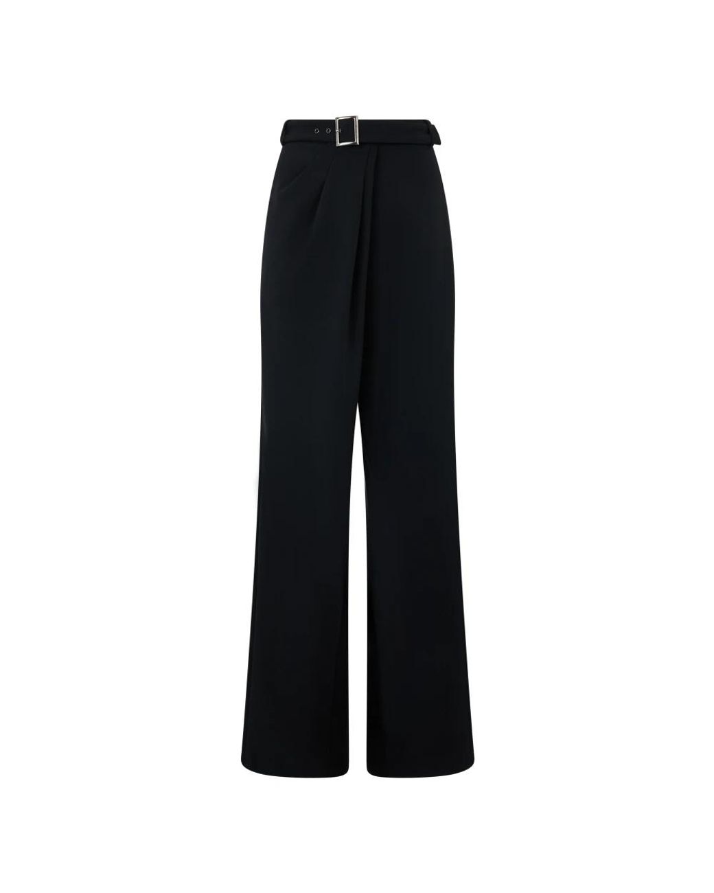 Alberta Ferretti Black Wide Trousers