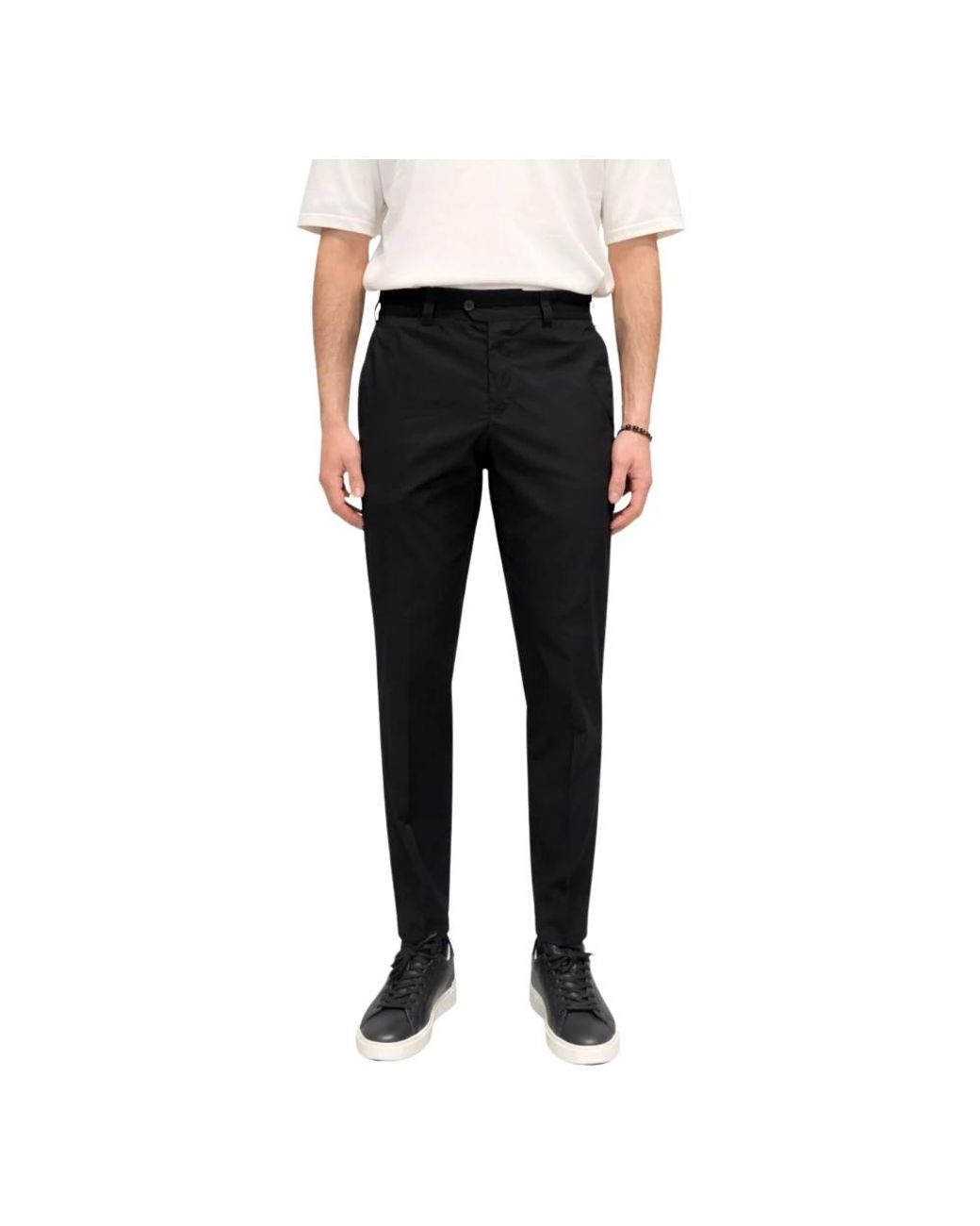 PT Torino Black Suit Trousers for men
