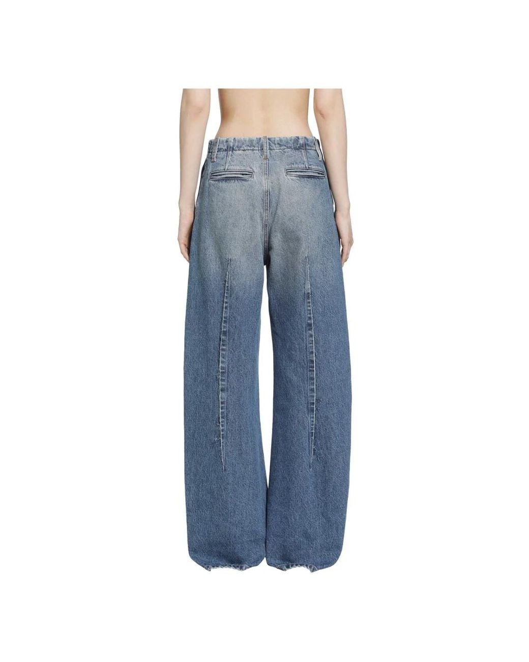 MM6 by Maison Margiela Blue Wide Jeans