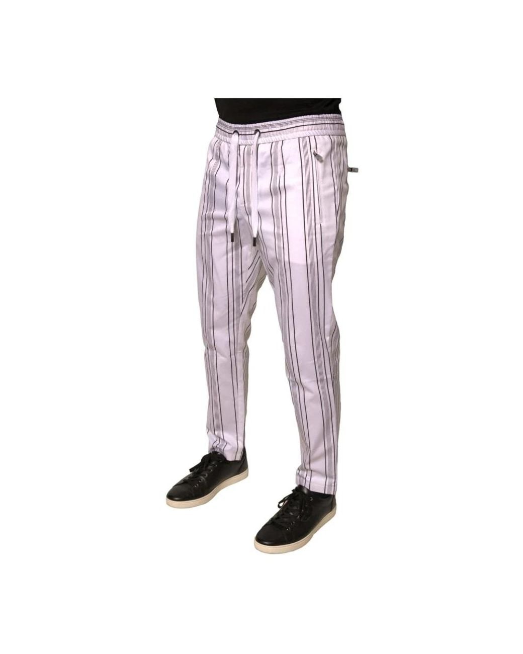Dolce & Gabbana Purple Slim-Fit Trousers for men