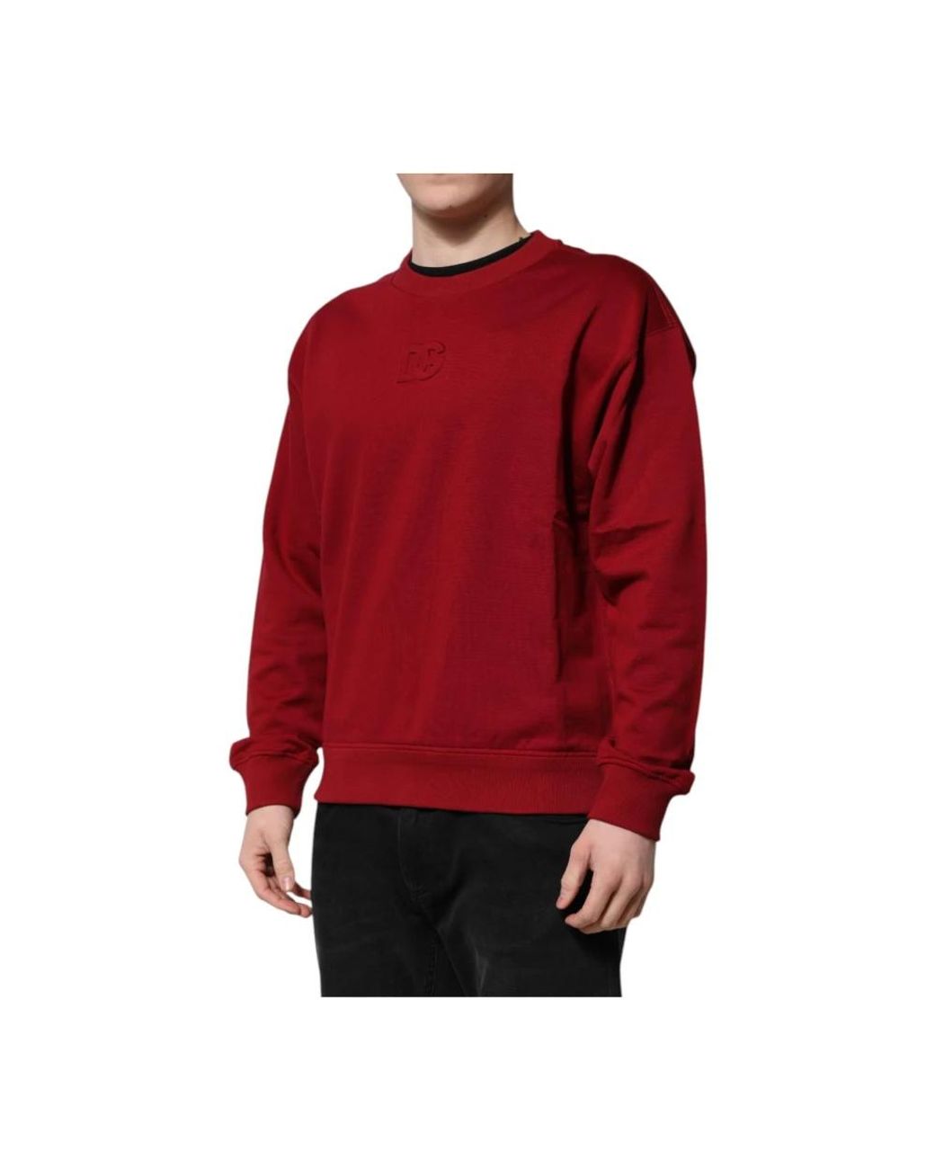 Dolce & Gabbana Red Round-Neck Knitwear for men