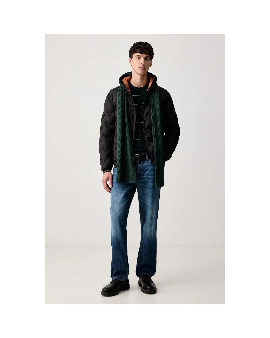 Down Jackets Blauer de hombre de color Black
