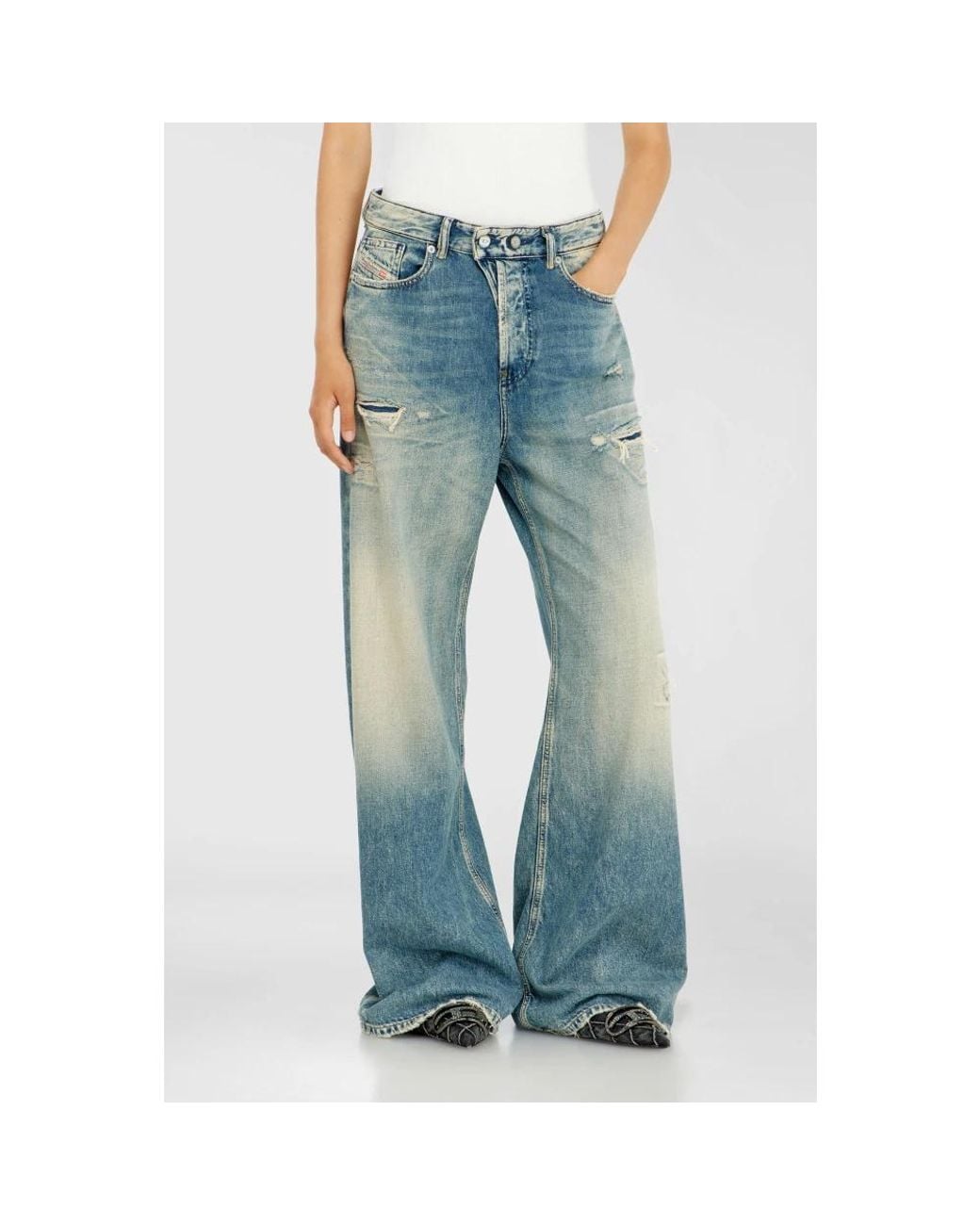 DIESEL Blue Wide Jeans
