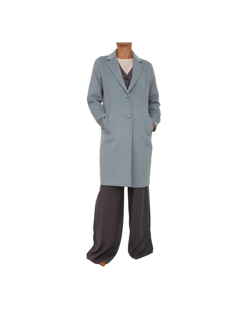 Marella Gray Single-Breasted Coats