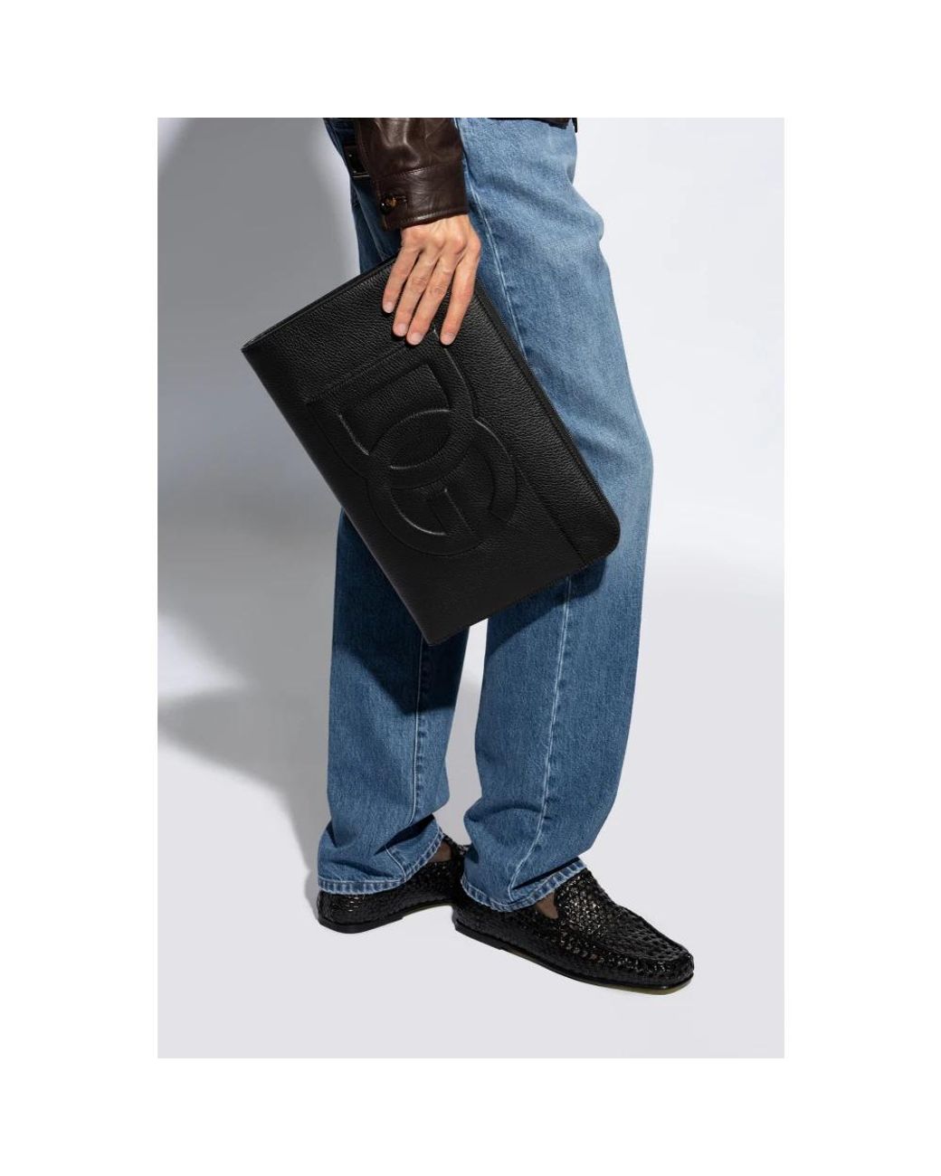 Dolce & Gabbana Black Clutches for men