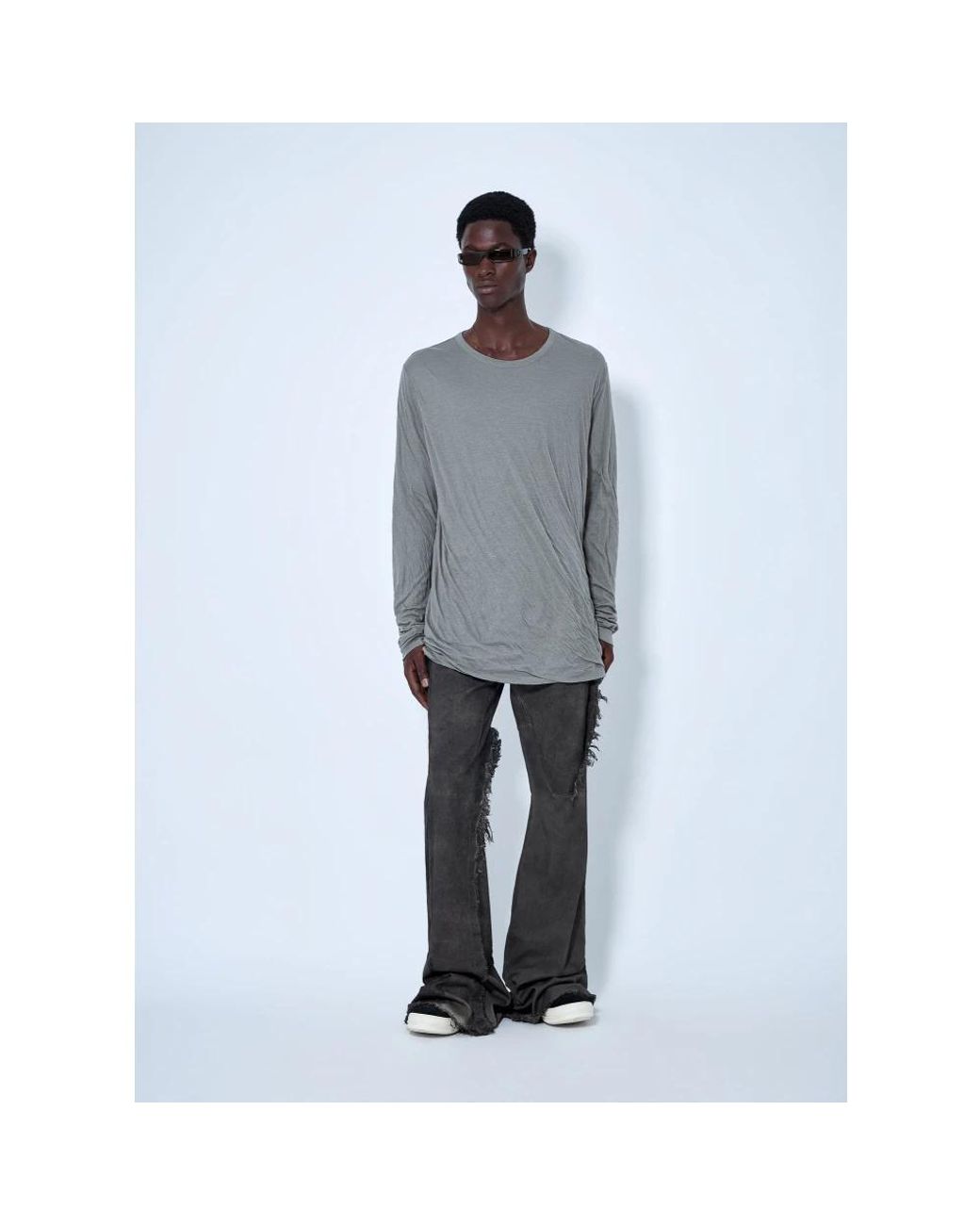 Rick Owens Gray Flare Jeans for men