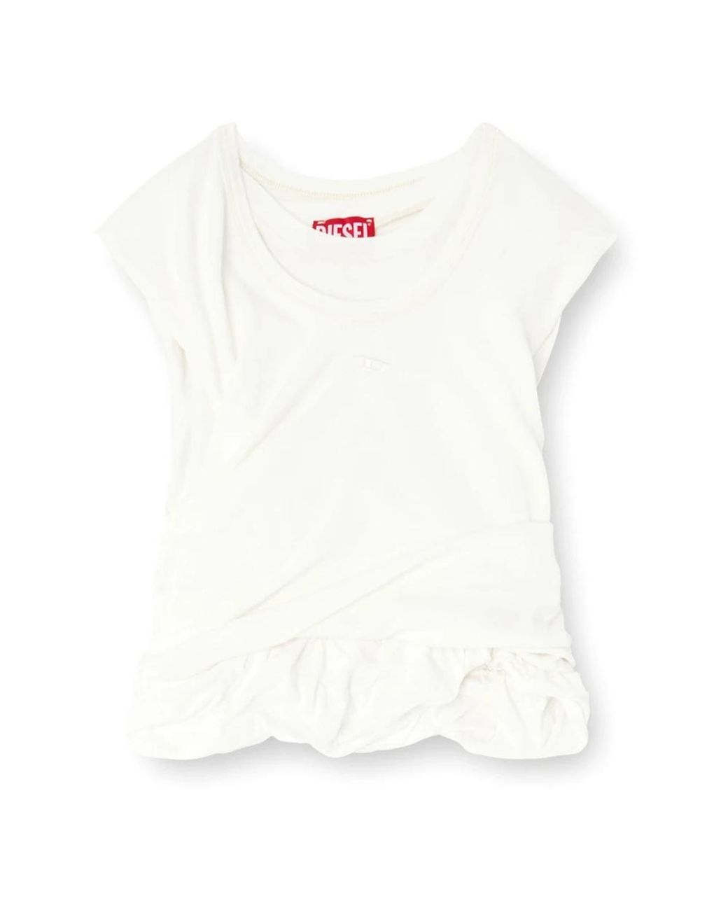 DIESEL White Sleeveless Tops