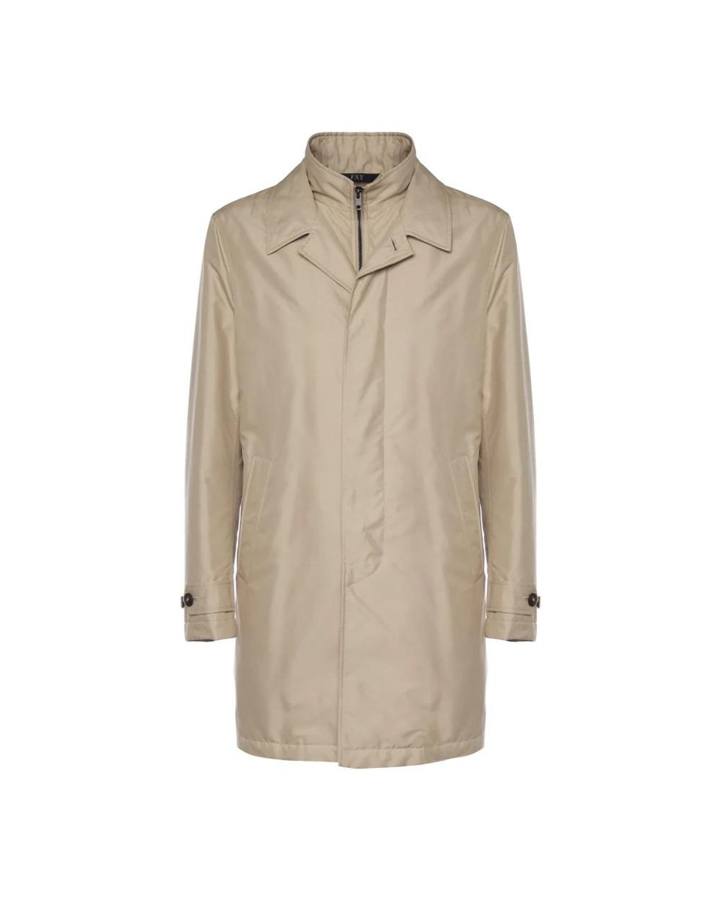 Fay Technical Poplin Parka in het Natural voor heren