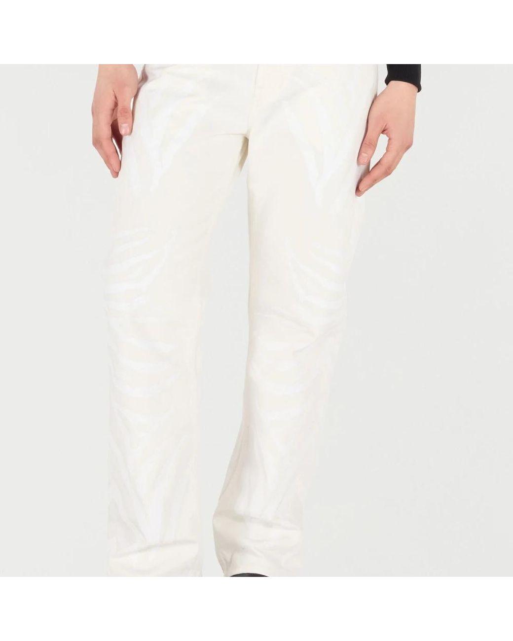 Roberto Cavalli White Straight Trousers for men