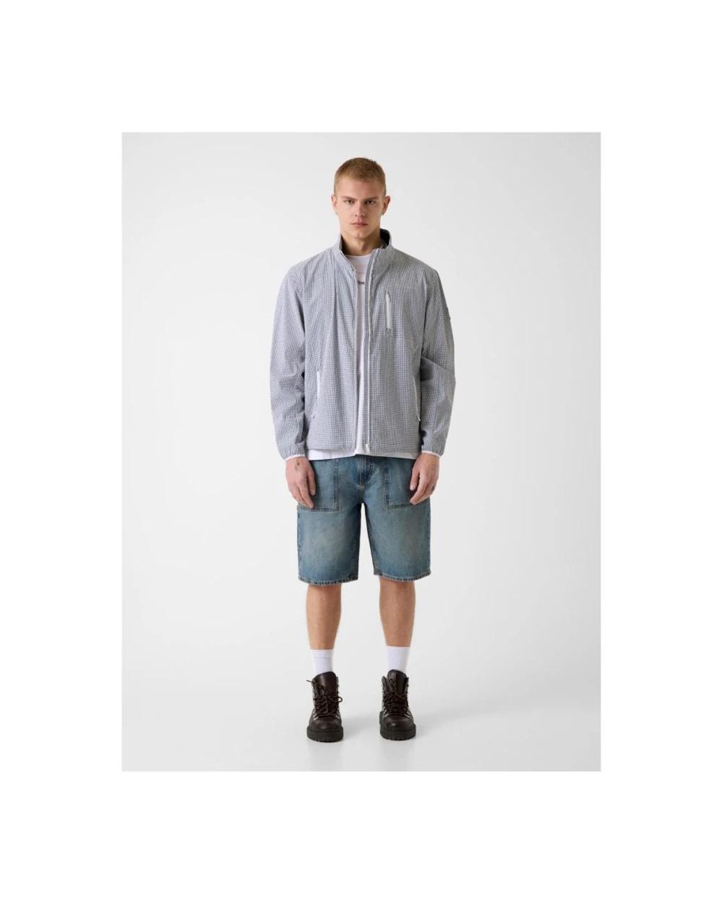 Light Jackets Guess de hombre de color Gray