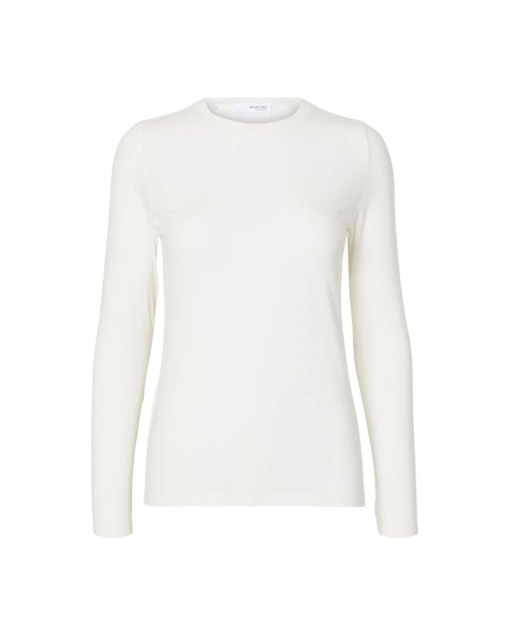 SELECTED White Langarmshirt