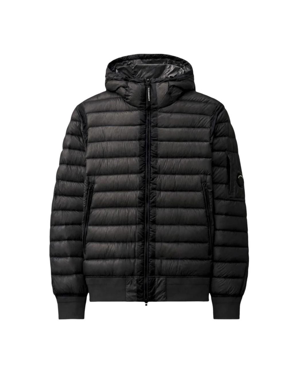 C P Company Black Winter Jackets for men