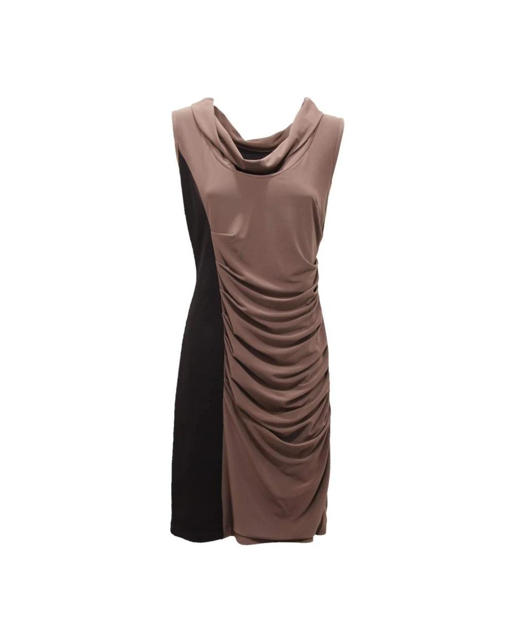 Joseph Ribkoff Brown Schwarzes Java Kleid