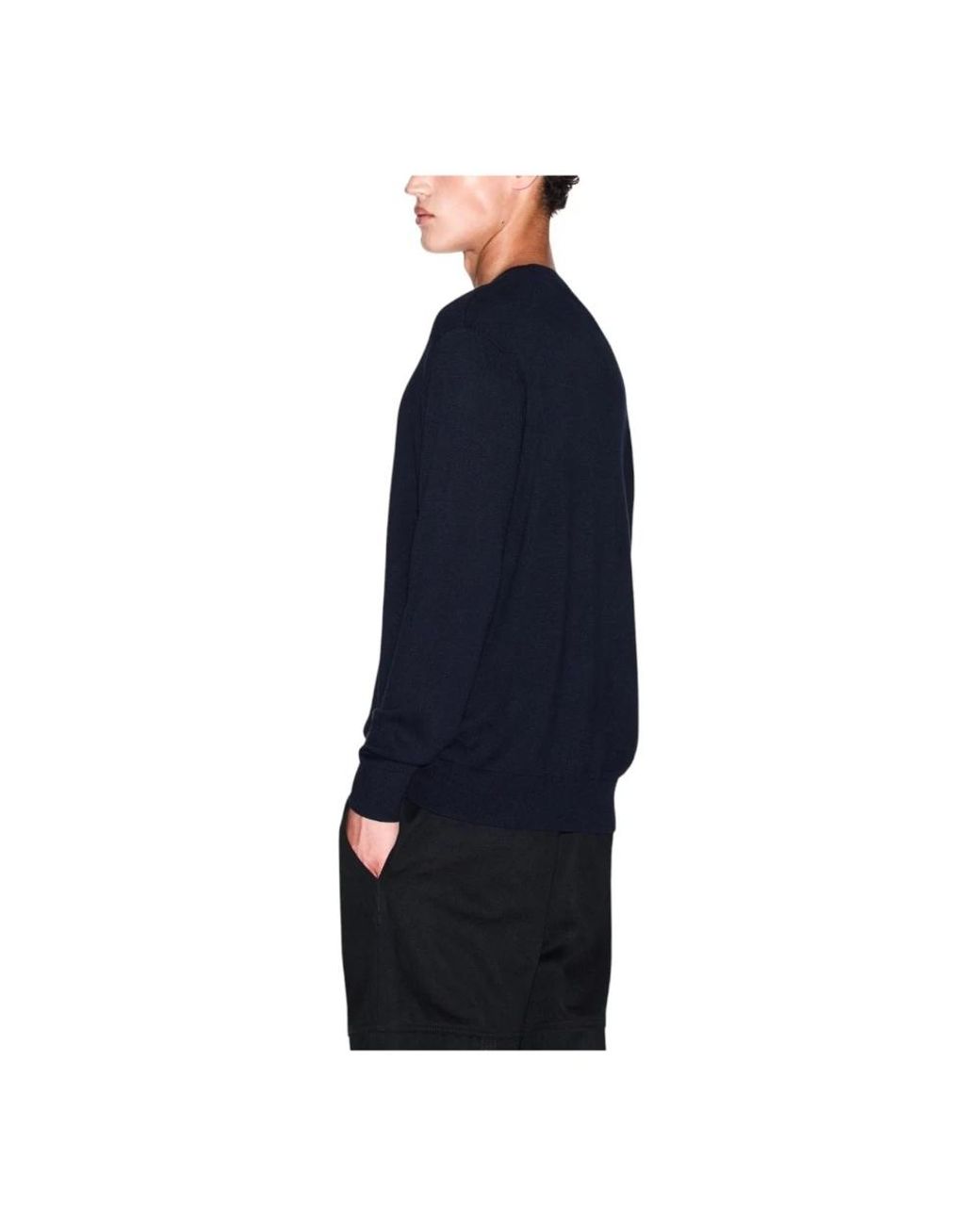 ARMANI EXCHANGE Blue Round-Neck Knitwear for men