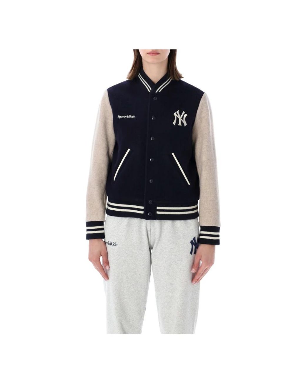 Sporty & Rich Blue Bomber Jackets