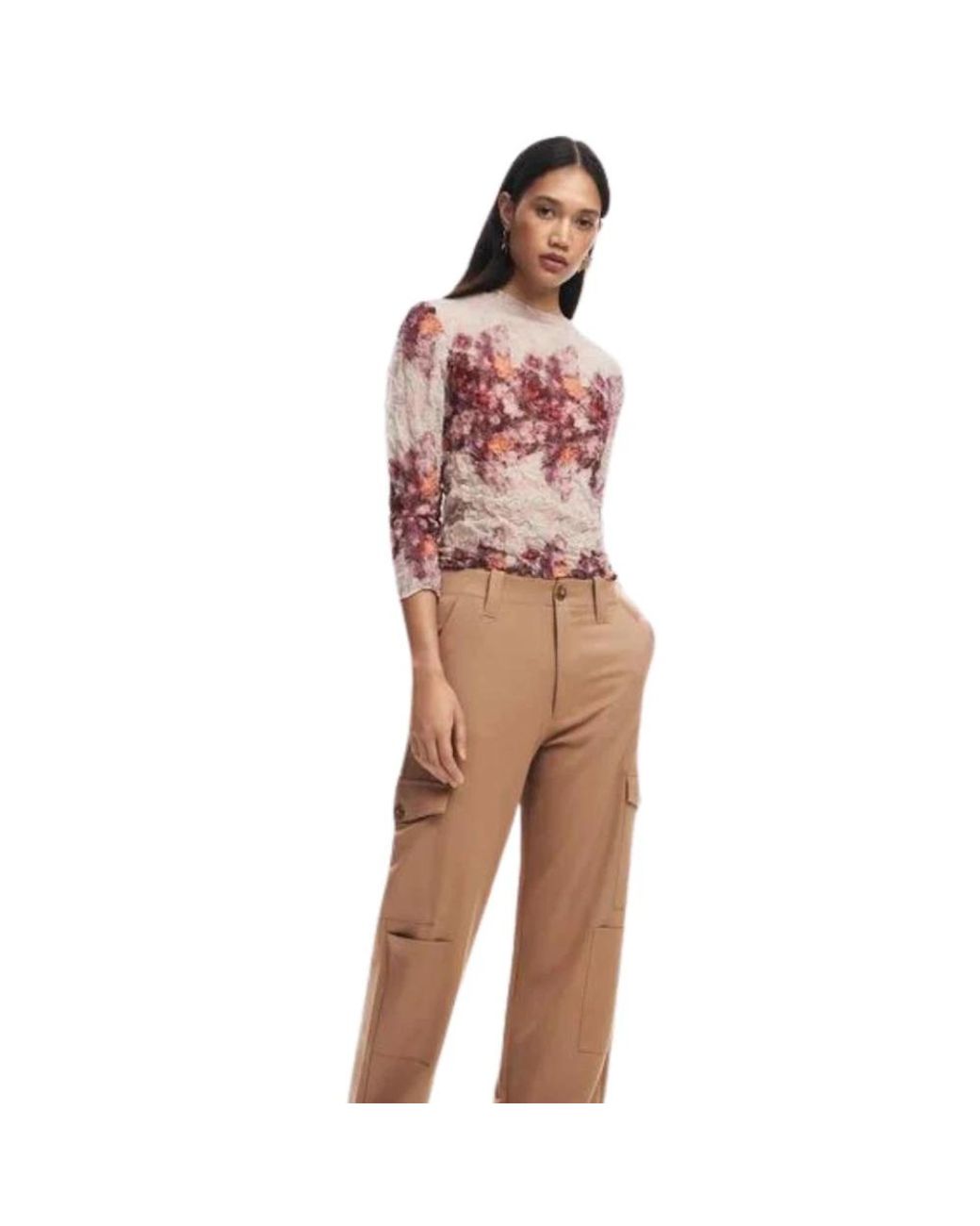 Desigual Natural Straight Trousers