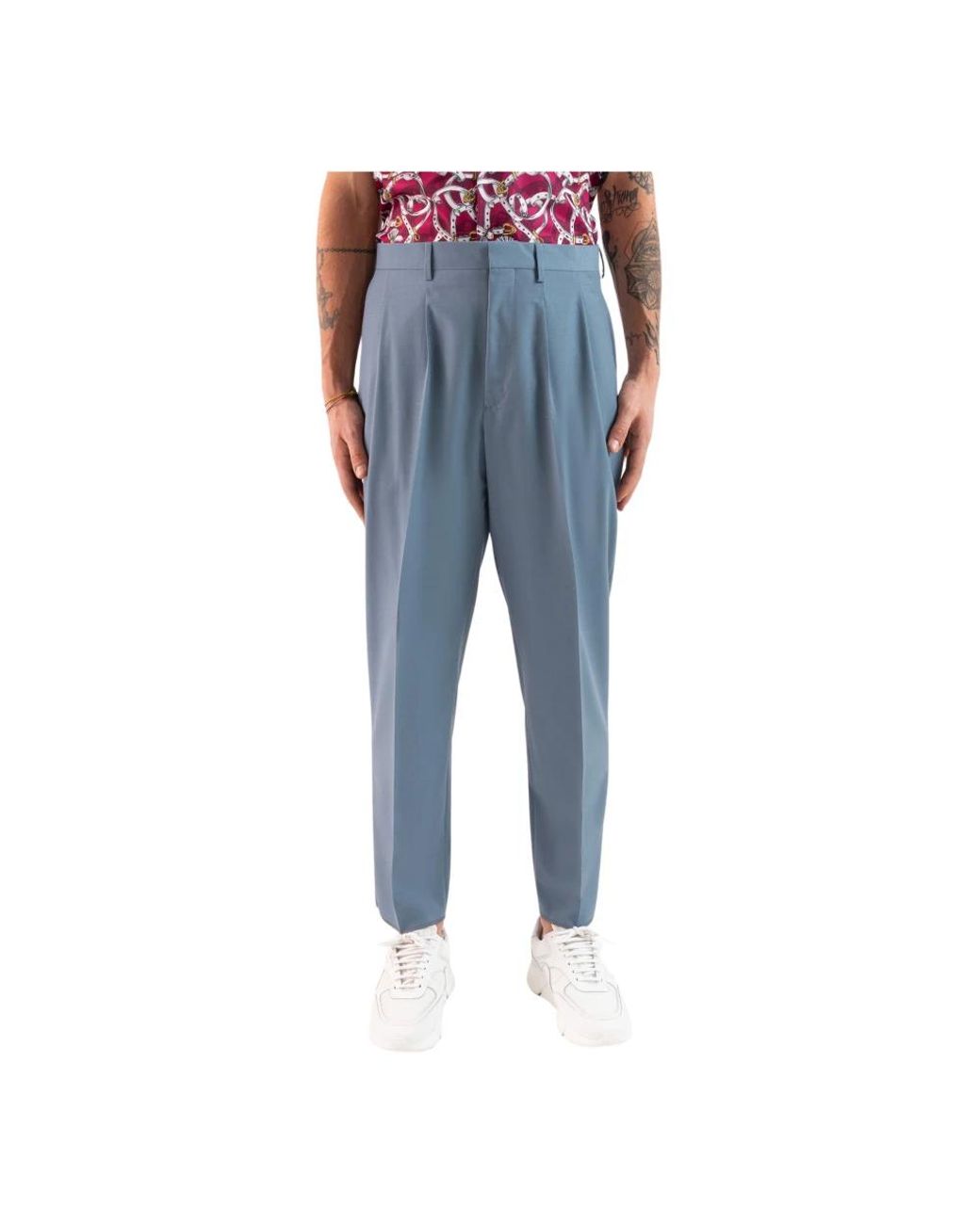 Cor Sine Labe Doli Blue Suit Trousers for men