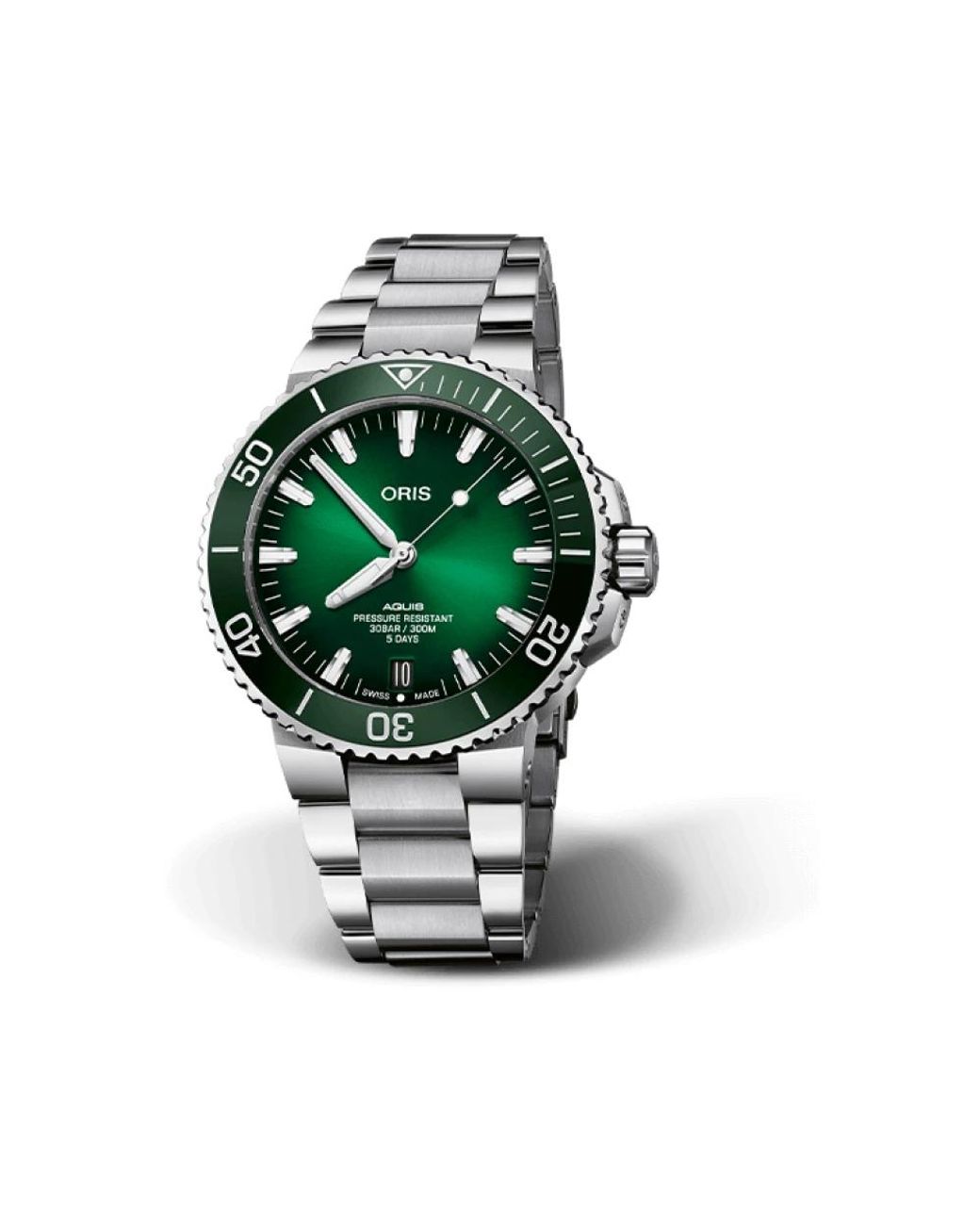 Oris Accessoires ,Groen ,Aquis Date Calibre 400 Automatisch Horloge in het Green