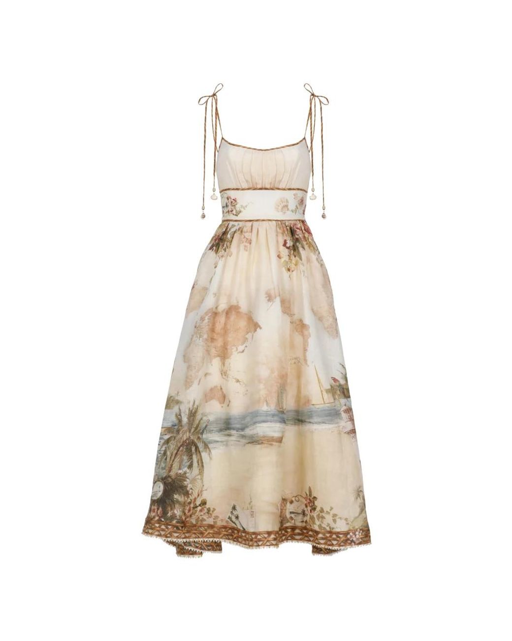 Zimmermann Natural Midi Dresses