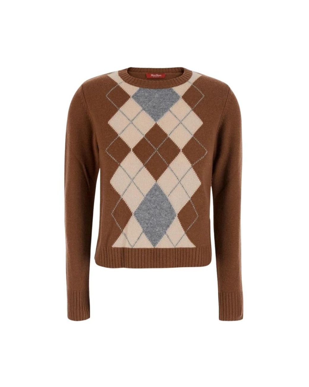 Max Mara Brown Round-Neck Knitwear