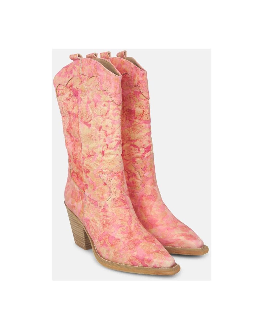 Alma En Pena. Pink Cowboy & Biker Boots