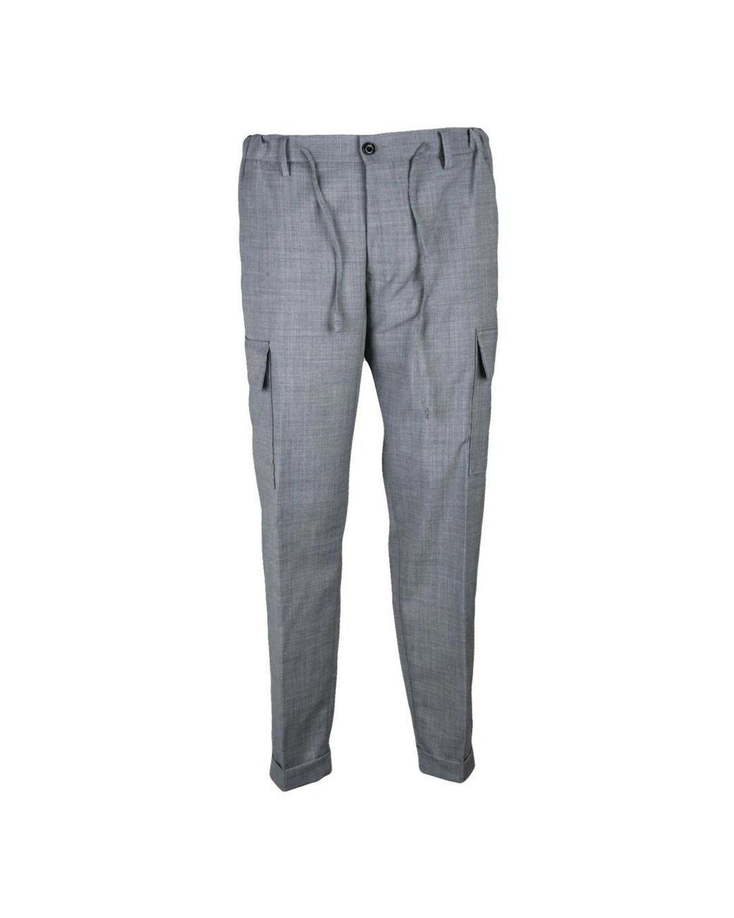 Michael Coal Gray Slim-Fit Trousers for men