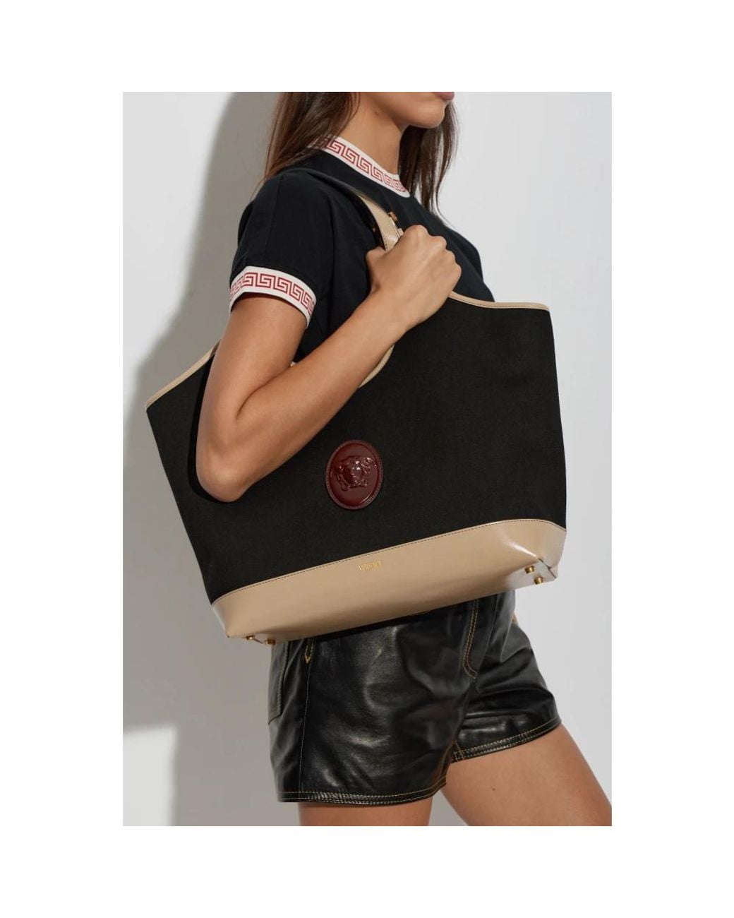 Versace Black Shopping Bags