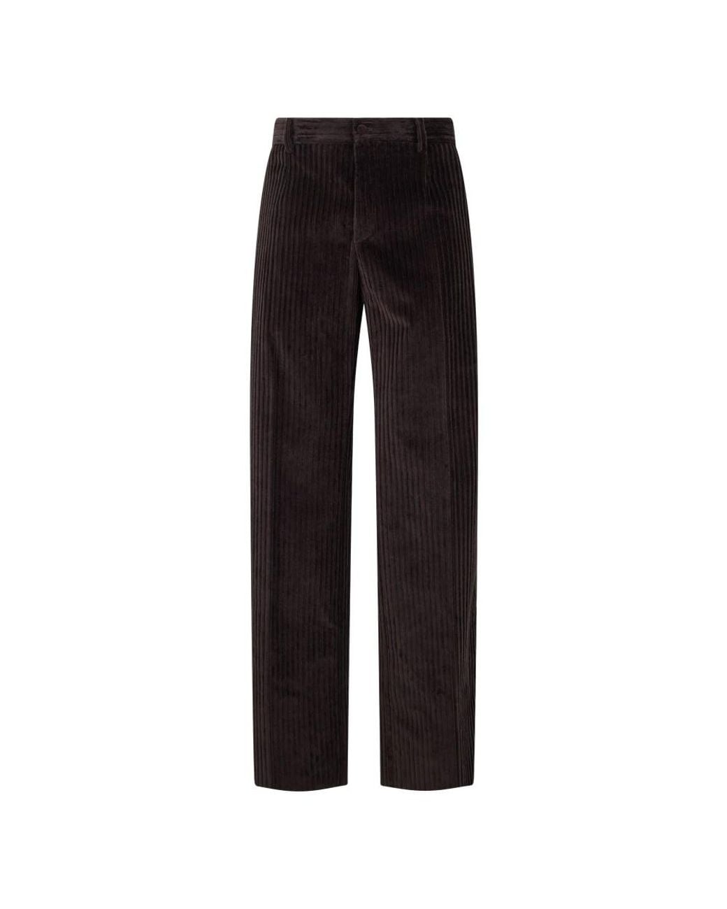 Dolce & Gabbana Black Straight Trousers for men