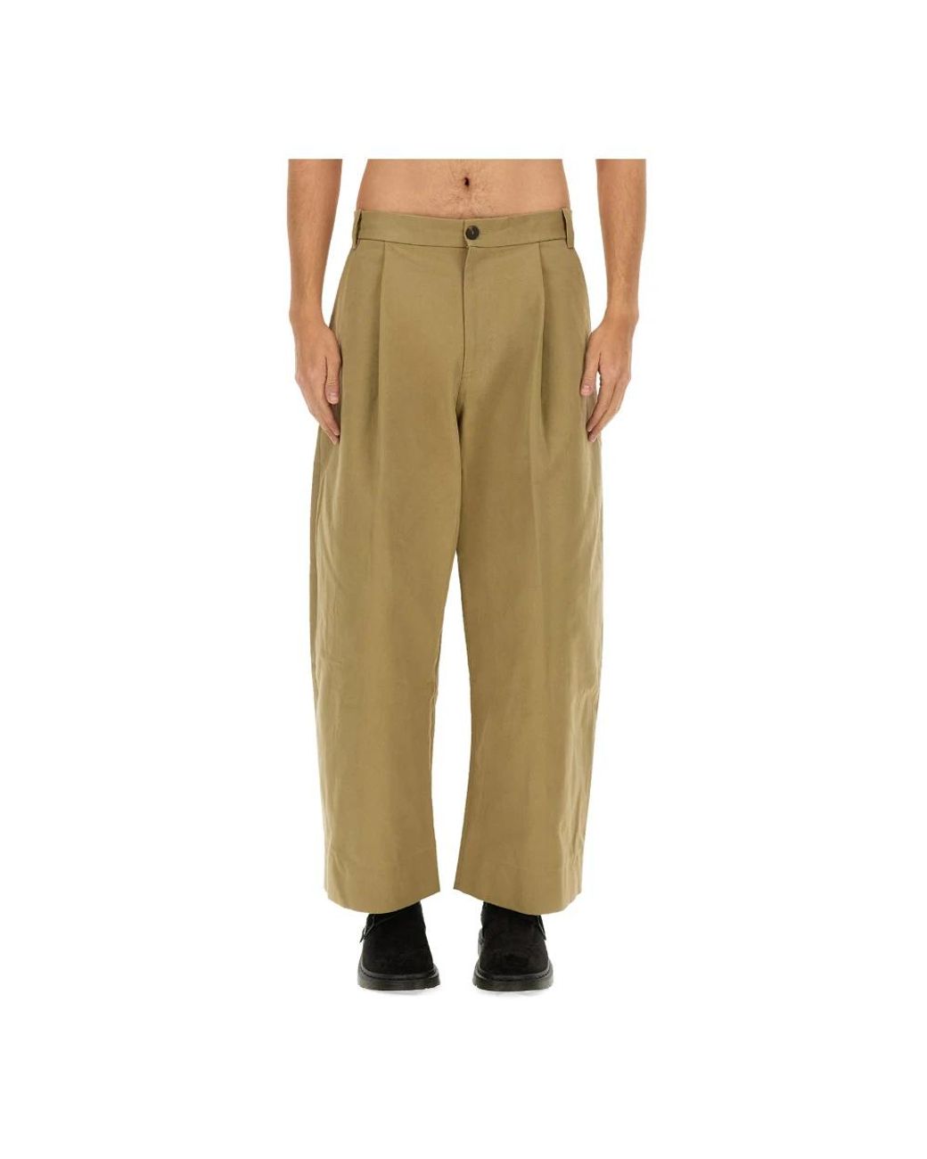 Studio Nicholson Green Wide Trousers for men
