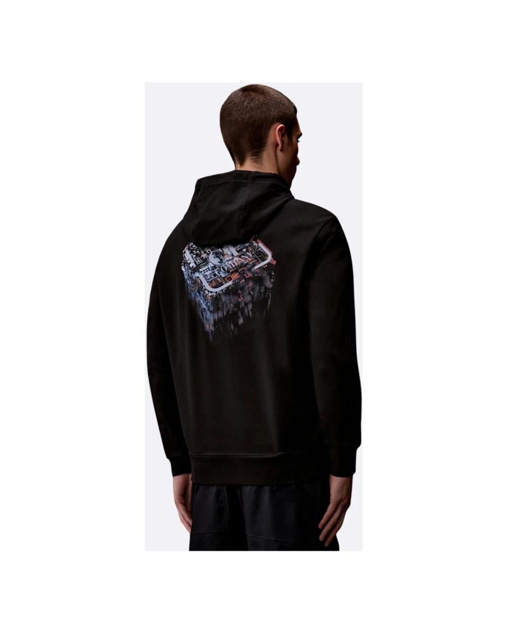 C P Company Black Hoodies for men