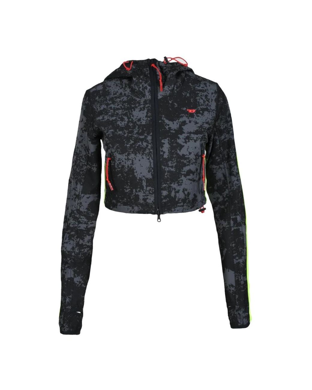 DIESEL Jassen ,Veelkleurig ,Polyester Technische Jas Met Zakken Met Ritssluiting in het Black