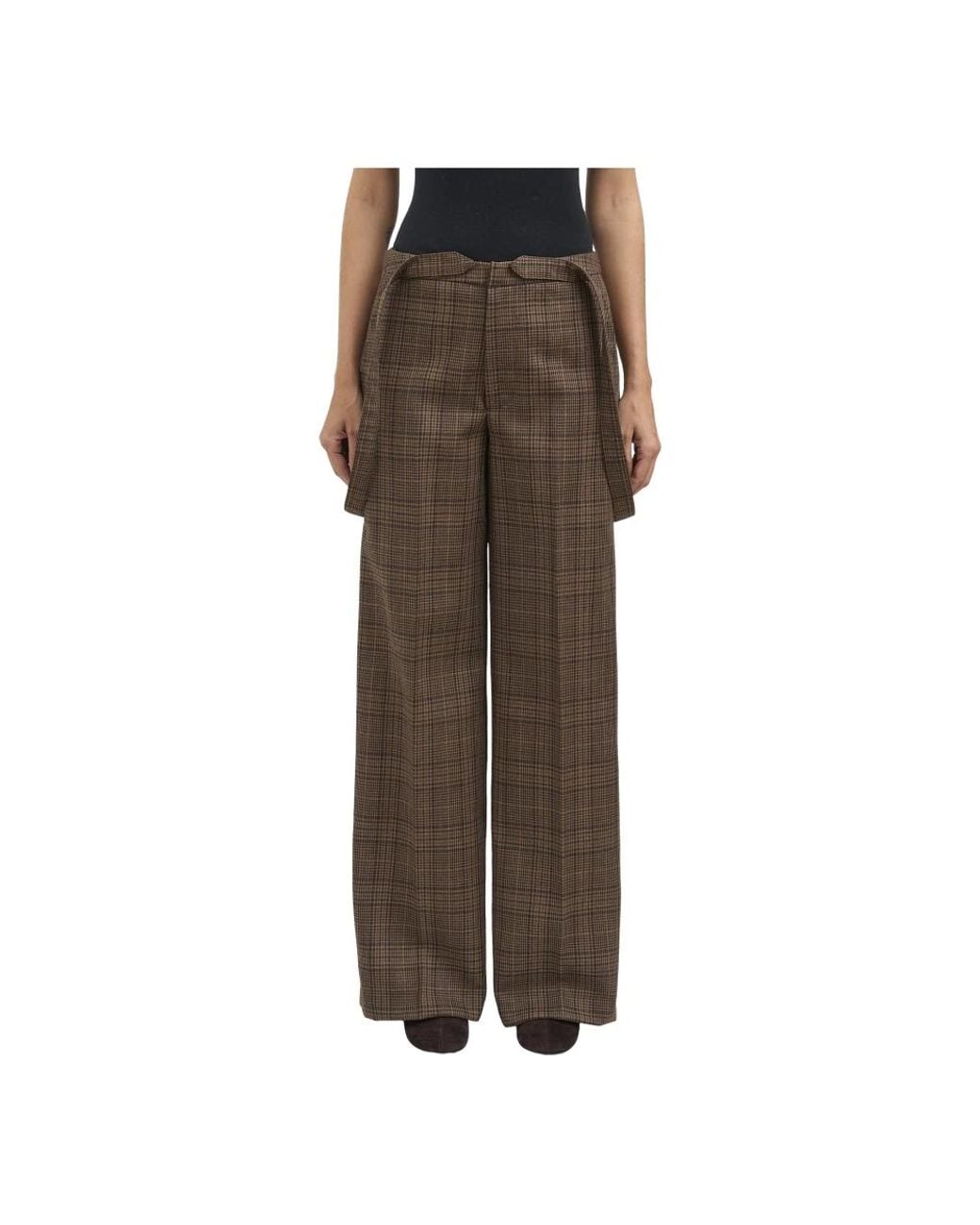 Dondup Brown Wide Trousers