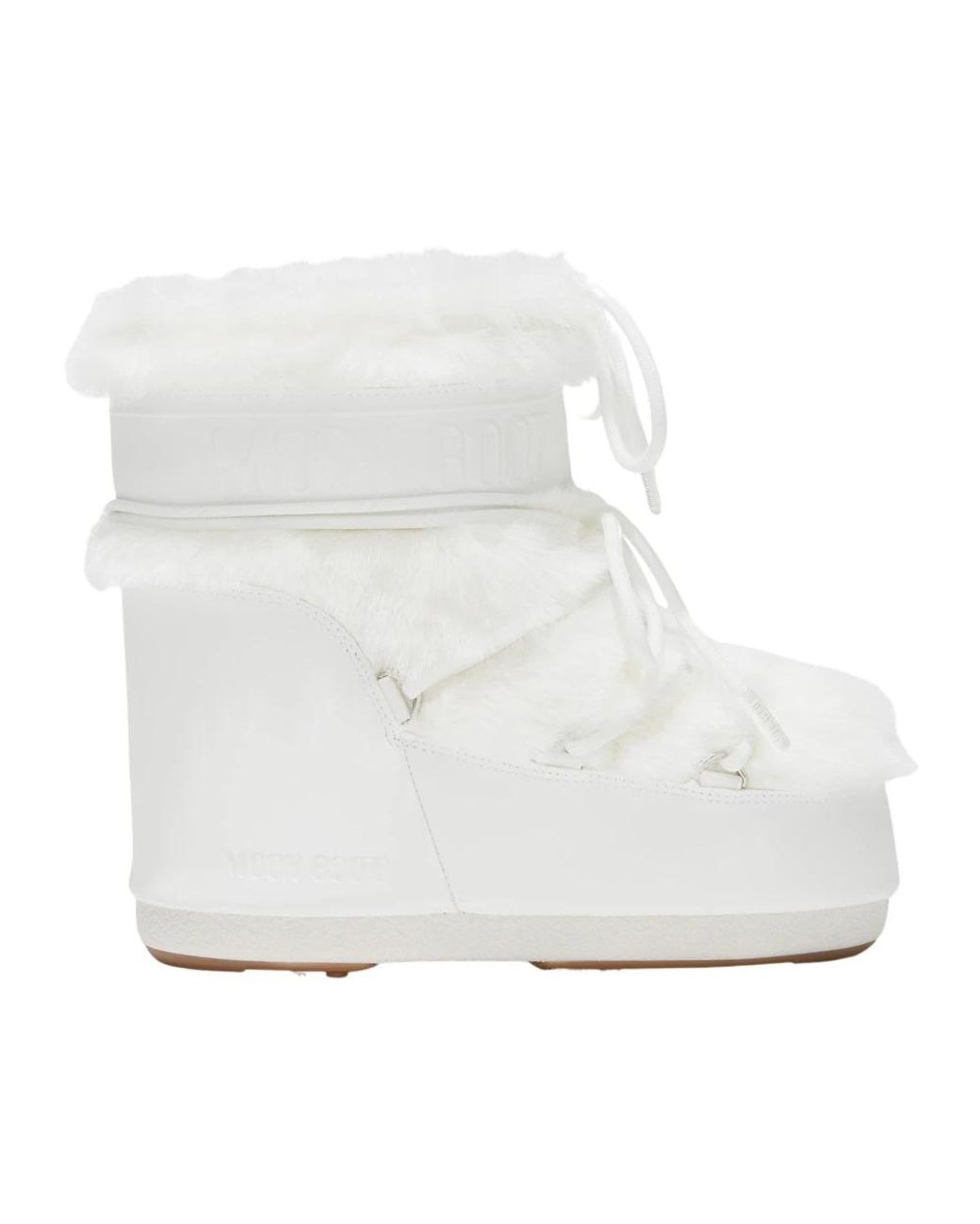 Moon Boot Icon Low Faux Fur Laarzen in het White