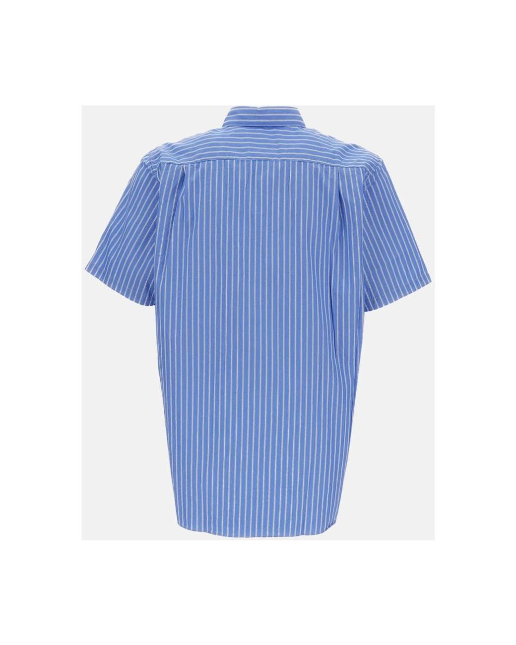 COMME DES GARÇONS PLAY Blue Short Sleeve Shirts for men