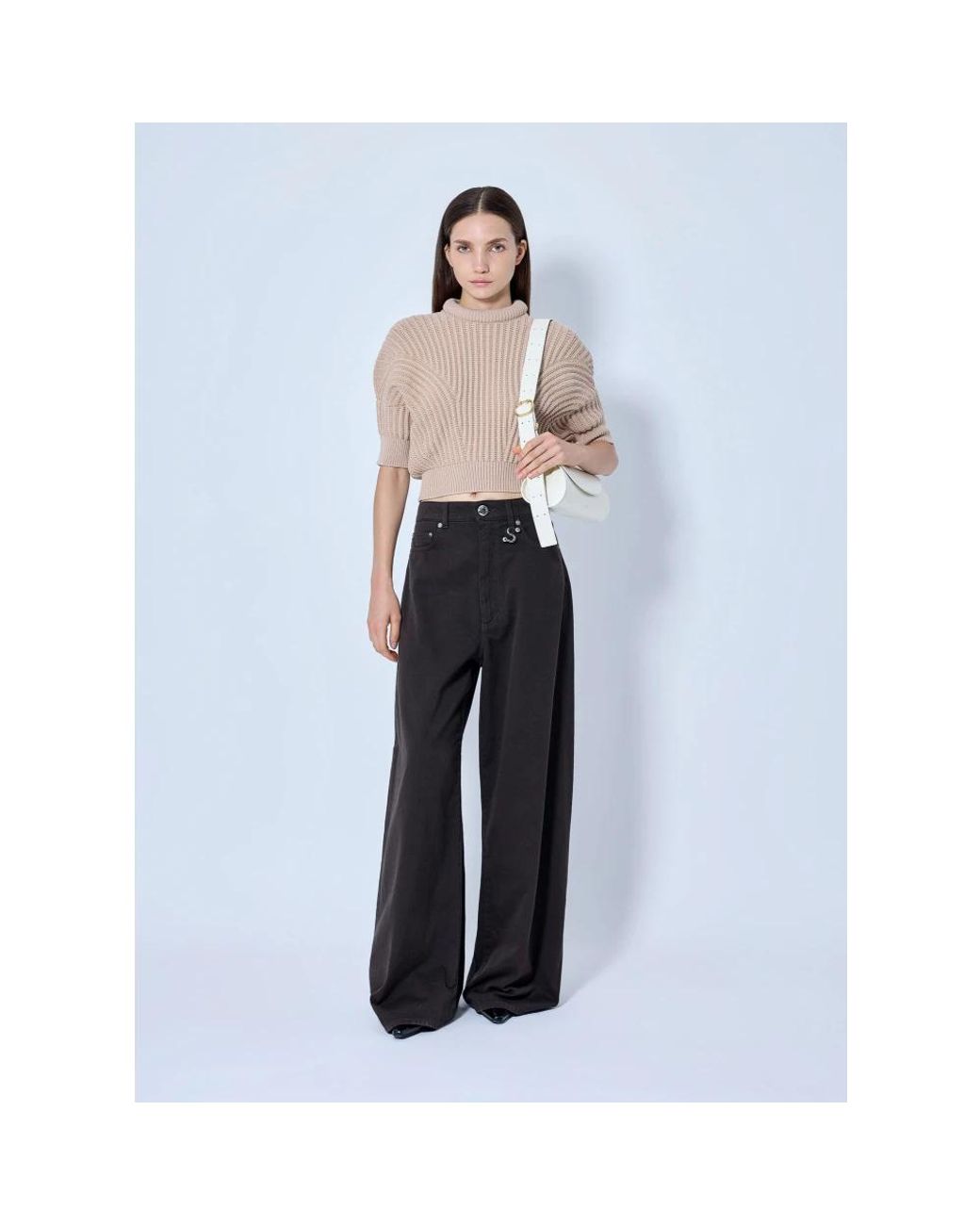 Sportmax Black Wide Trousers