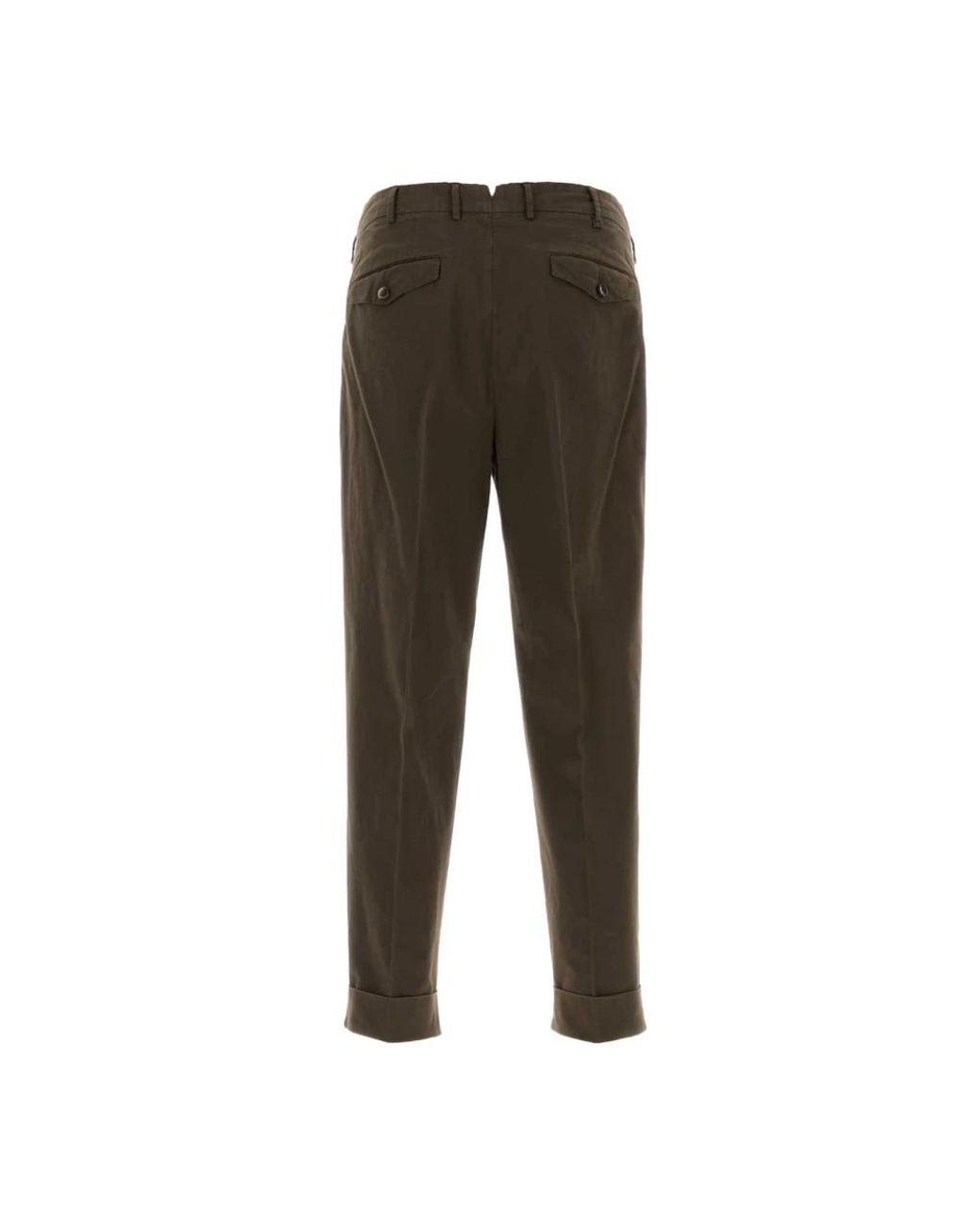 PT Torino Brown Cropped Trousers for men