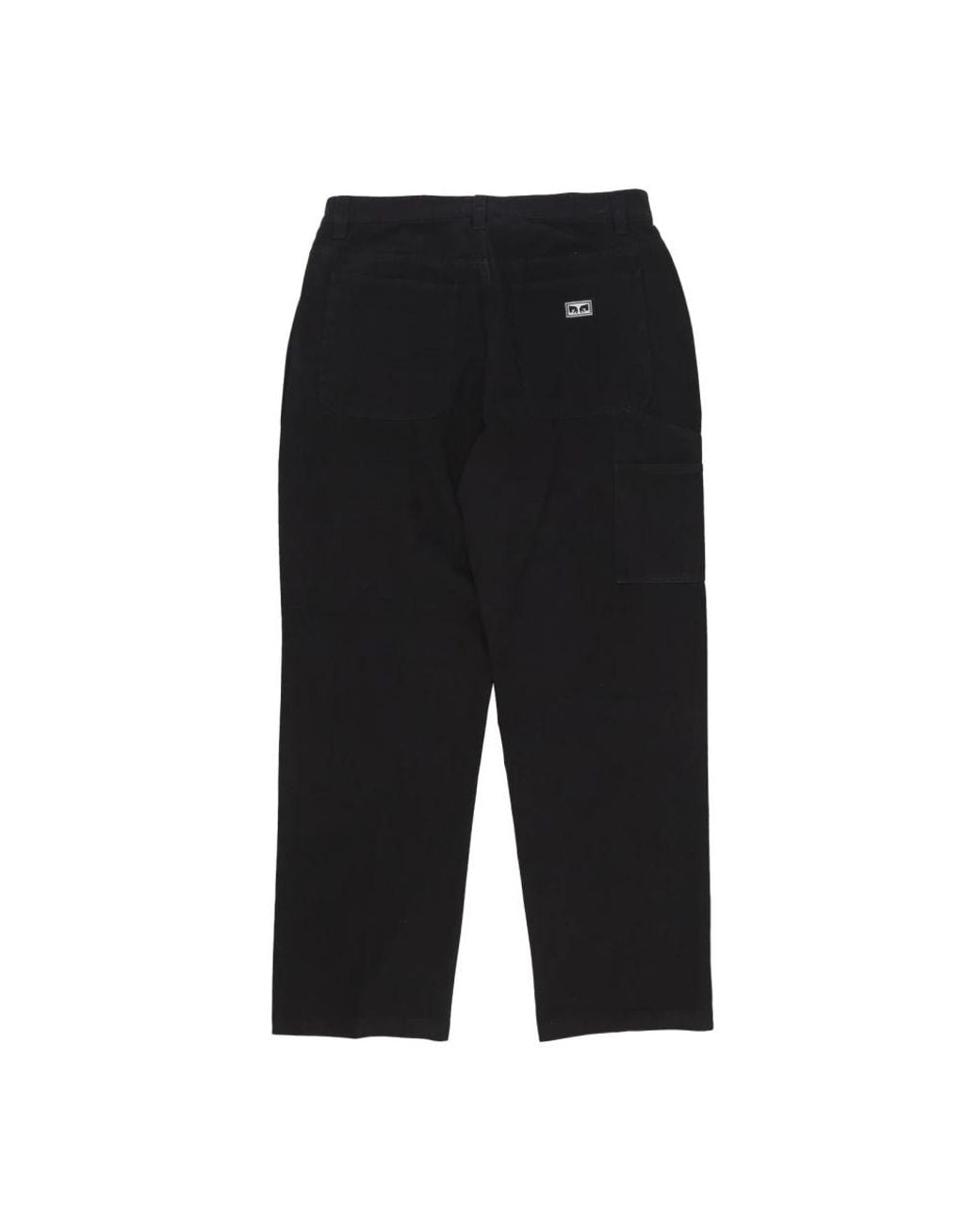 Obey Black Straight Trousers for men