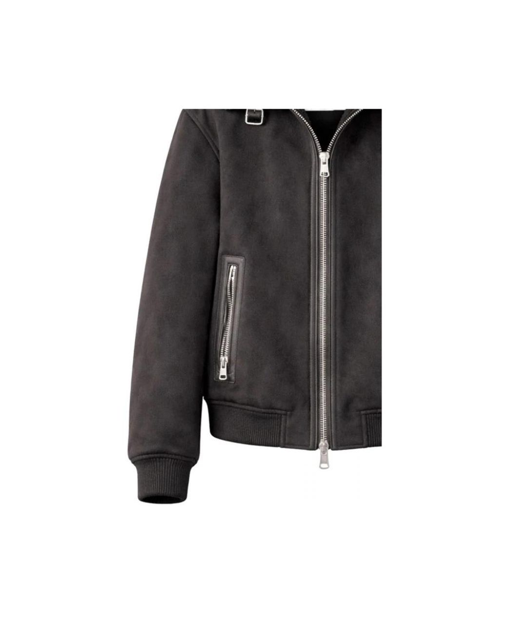 RICHMOND Black Faux Fur & Shearling Jackets for men