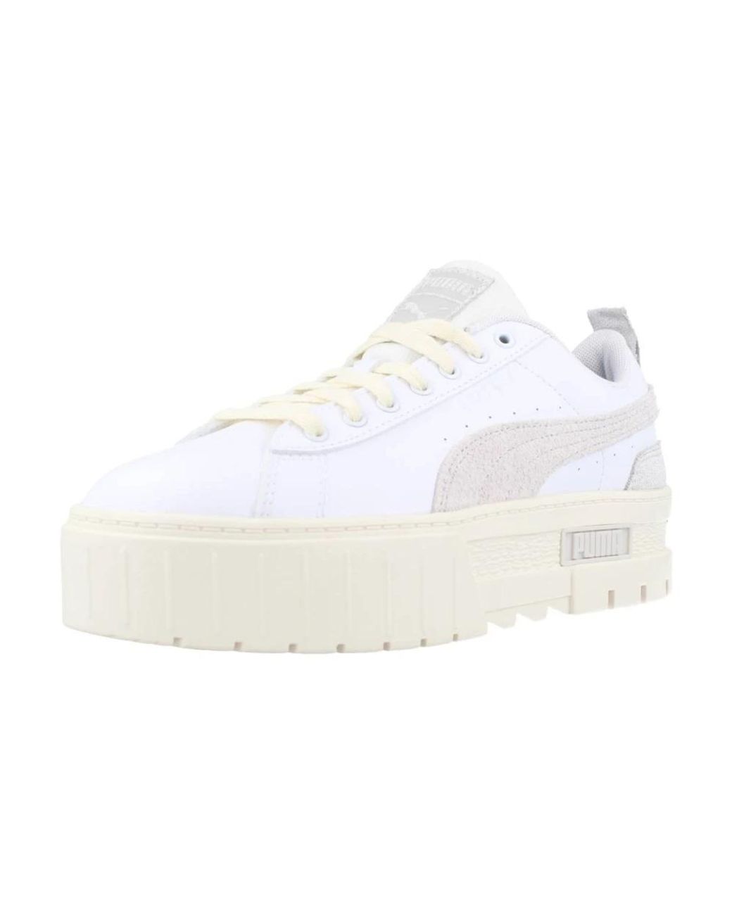 PUMA White Moderne mayze thrifted sneakers